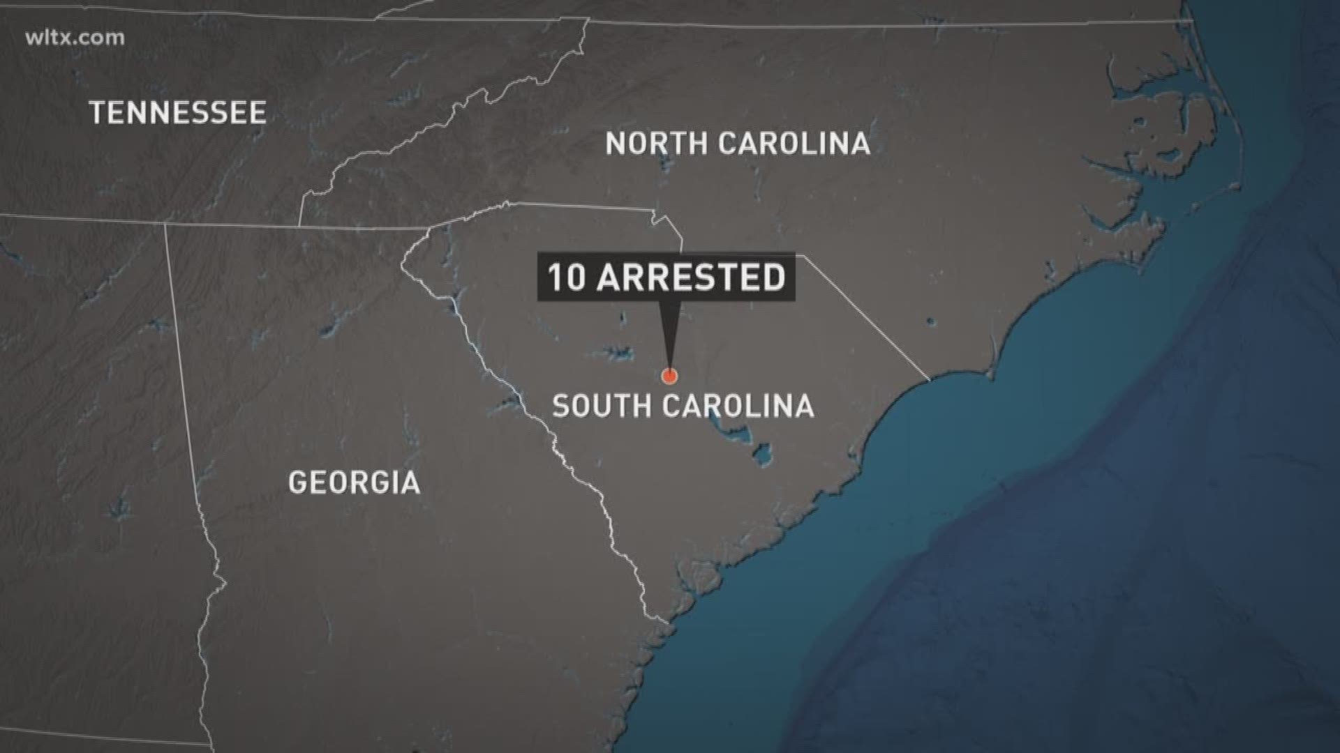 Ten Suspects in South Carolina were arrested as a part of a multi-state operation by several internet crime against children task forces.