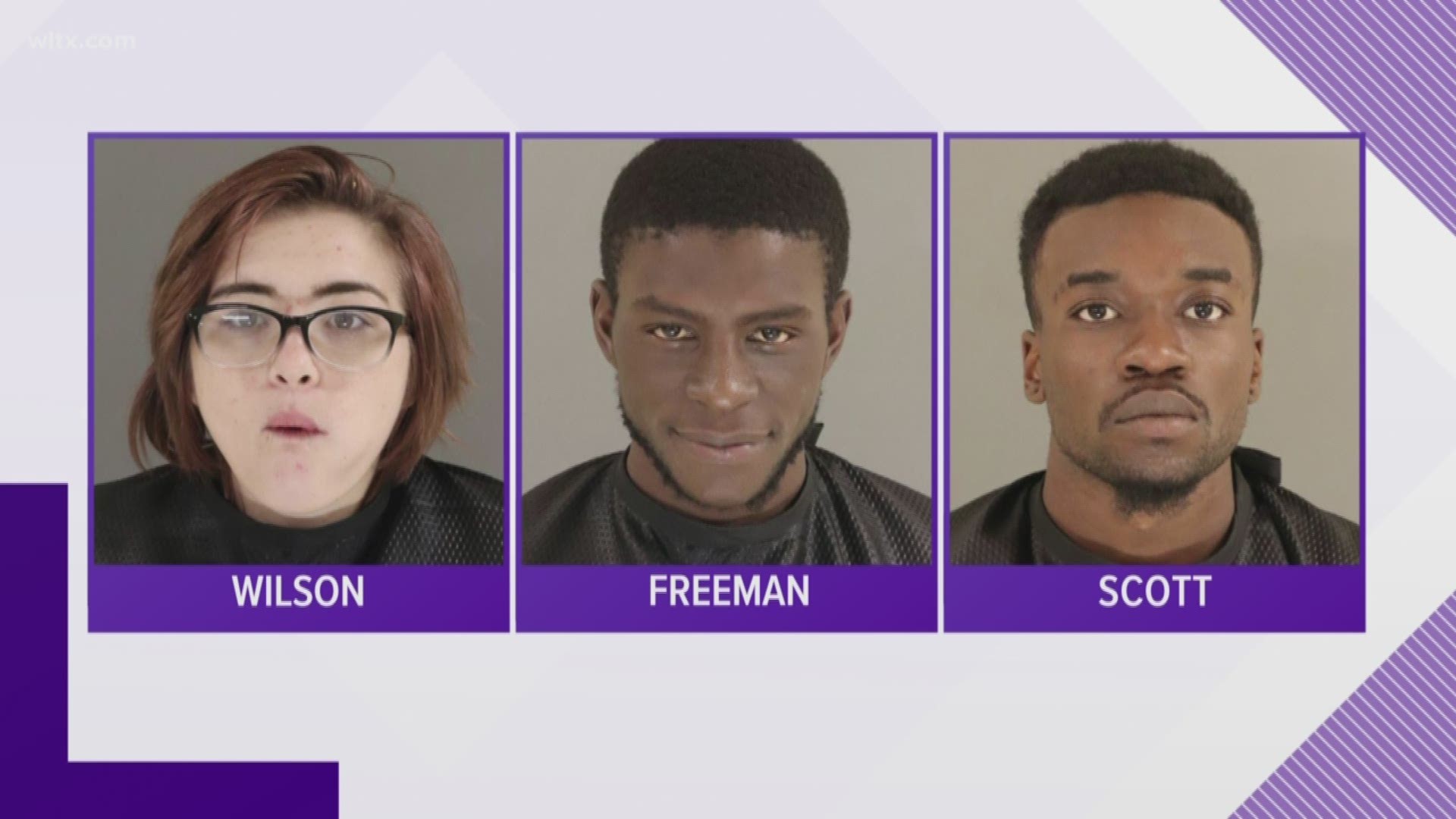 Trayvaune Scott,  Armonie Freeman, AND  Sierra Renee Wilson are charged with two counts of murder, along with numerous other charges.