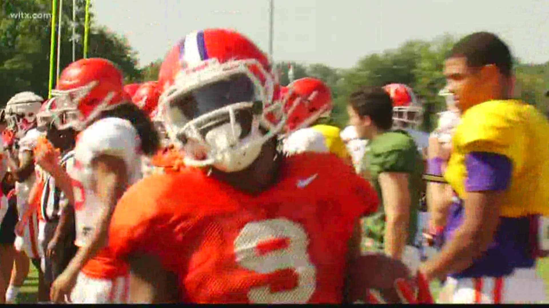 Clemson strapped on full pads and held an intense Thursday morning workout that was kicked off by the "Win Drill".