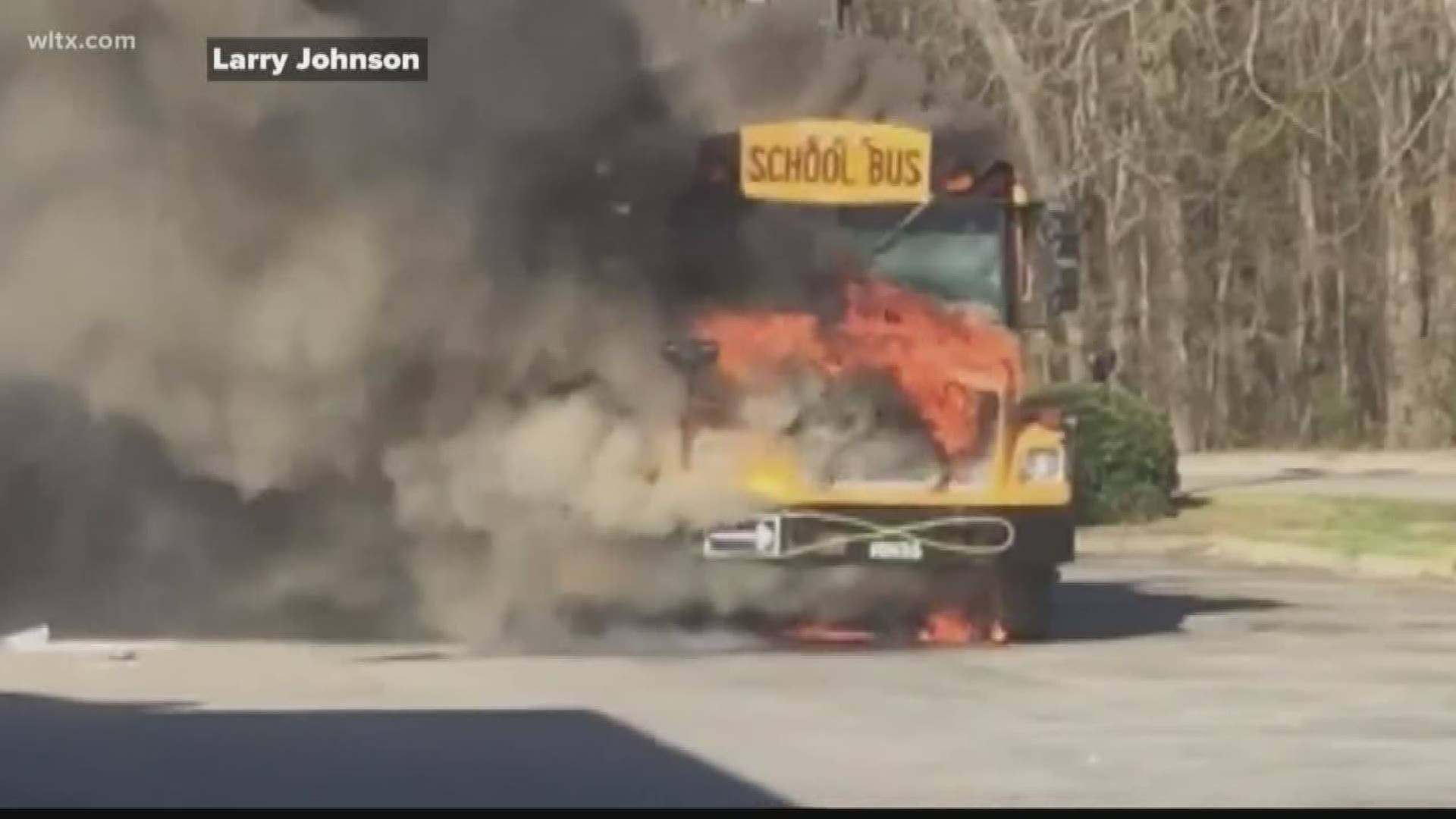 The dad who was on a field trip with his child when the school bus caught fire talks about what happened