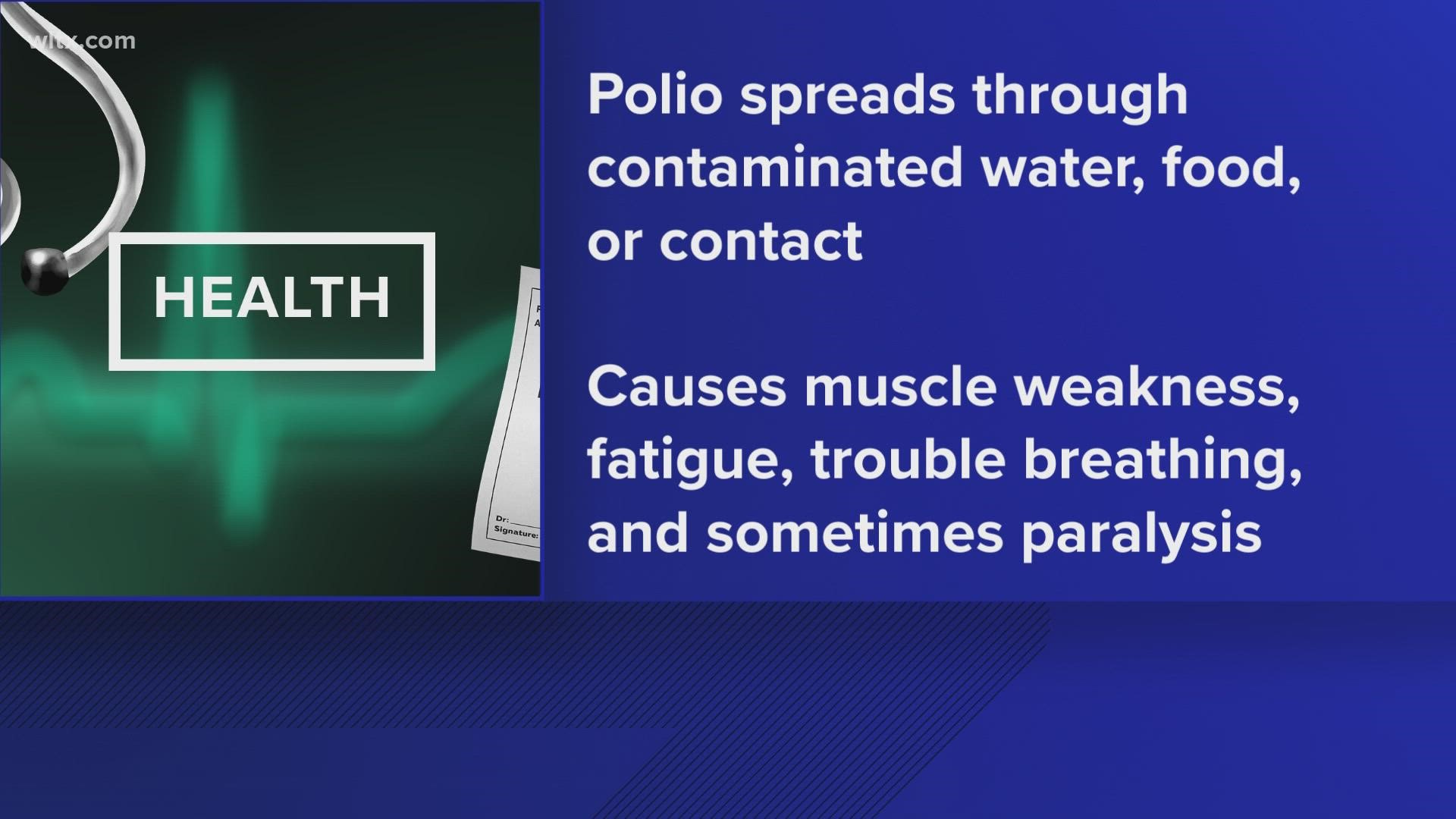An unvaccinated young adult from New York recently contracted polio, the first U.S. case in nearly a decade, health officials said Thursday.