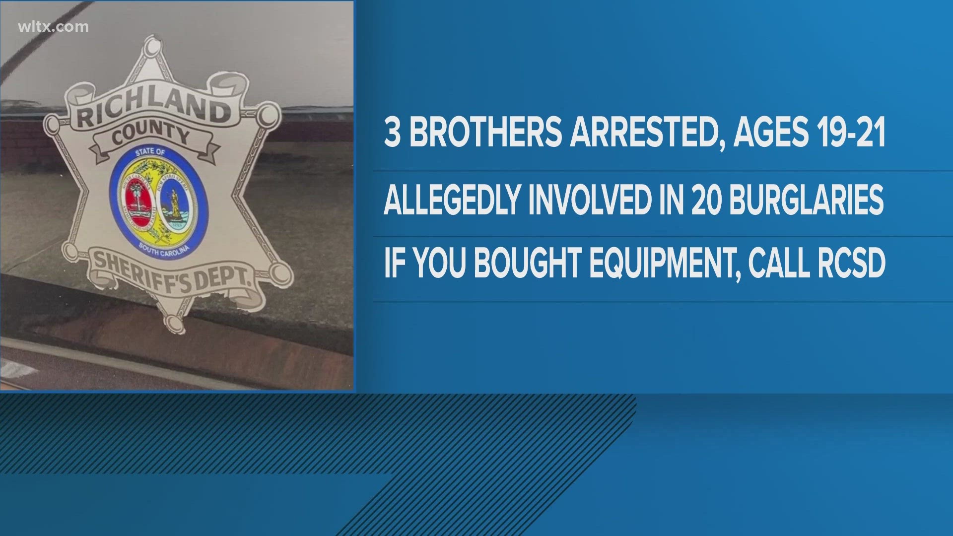 Deputies say they have arrested three men who law enforcement says is responsible for more than 20 burglaries in Richland county.