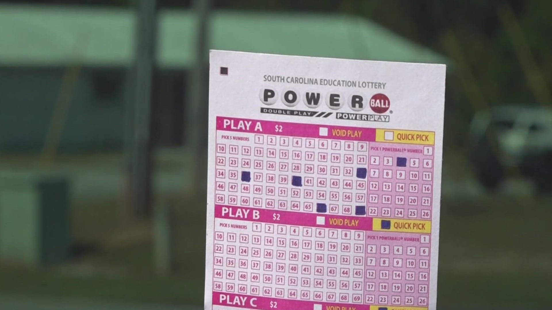 The Powerball jackpot climbed to an estimated $1.2B after no players hit it big Monday.  We talk to residents in Clarendon who hope to strike it rich.
