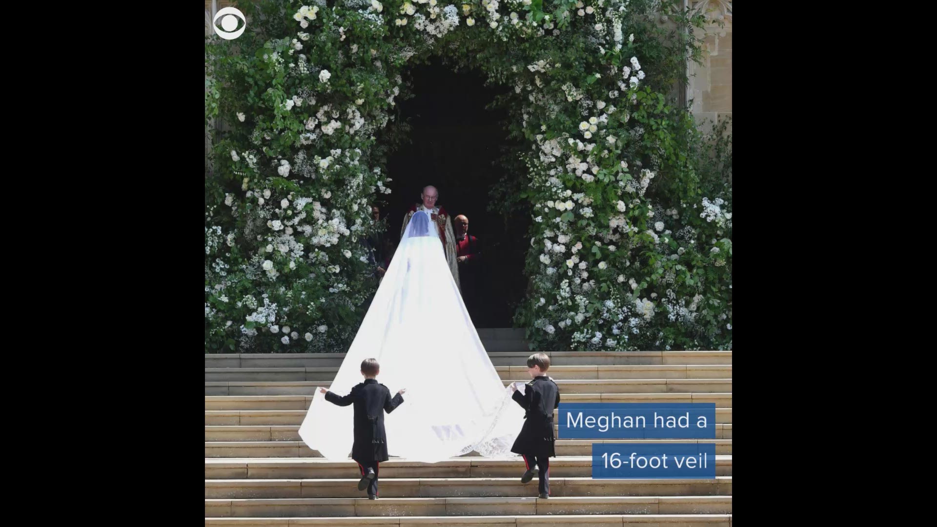 Meghan Markle wore a Givenchy dress for her wedding.  How long was the veil? Where did she get the tiara, and what was so special about her bouquet?