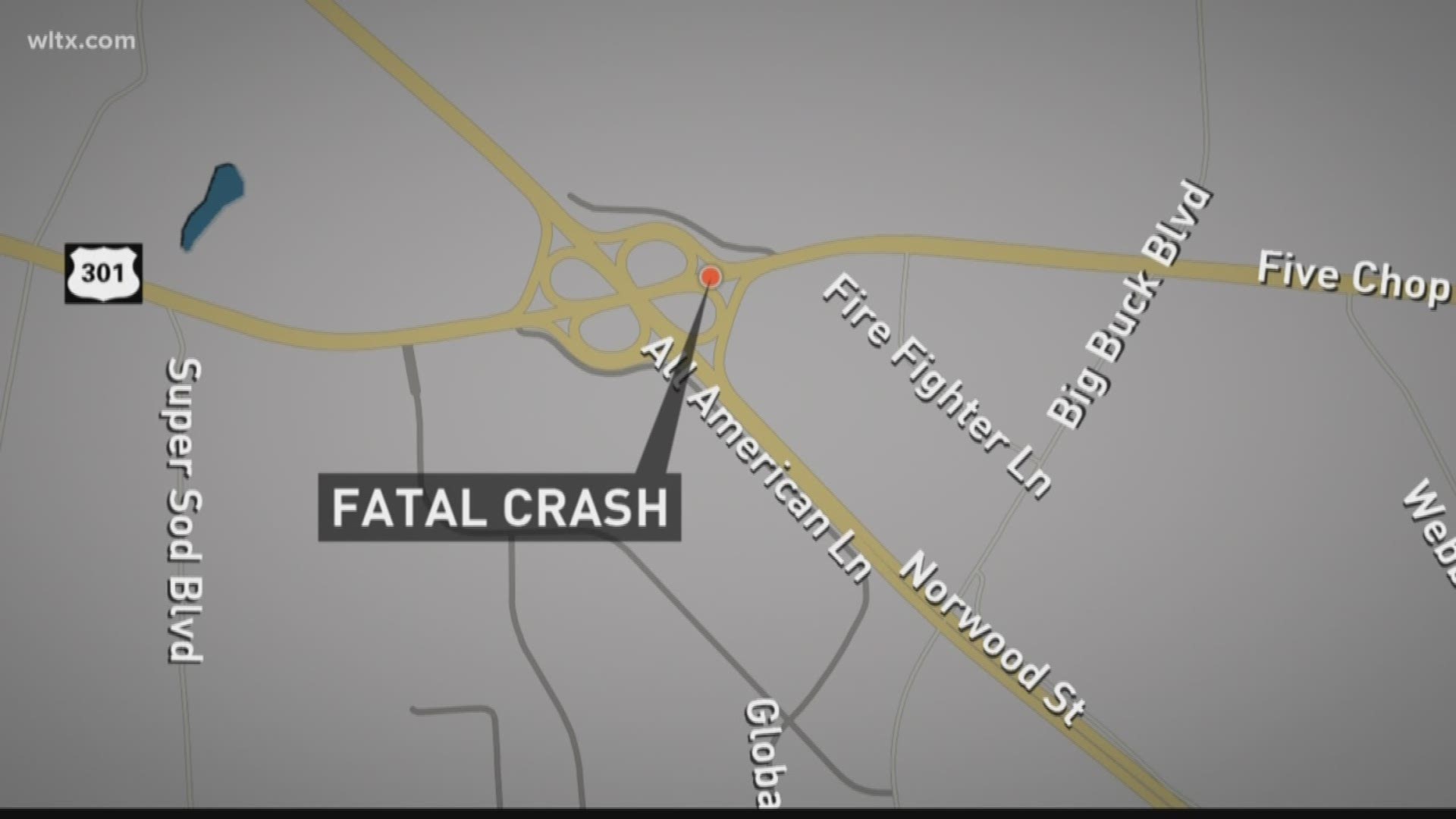 One person is dead following a one-crash in Orangeburg County.