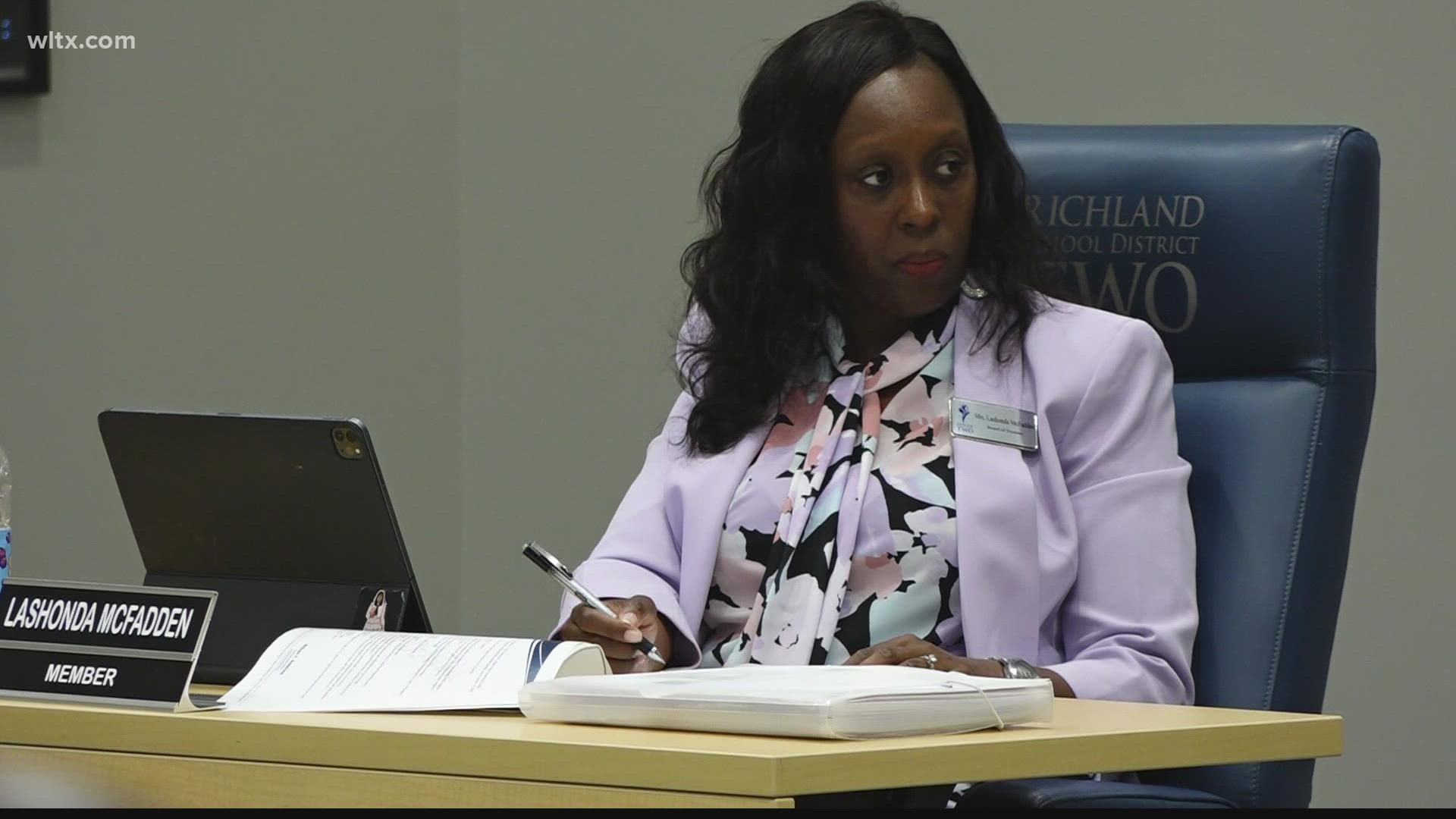 Lashonda McFadden has apologized to Dr. Theresa Holmes after an argument during a school board meeting led to McFadden's arrest.