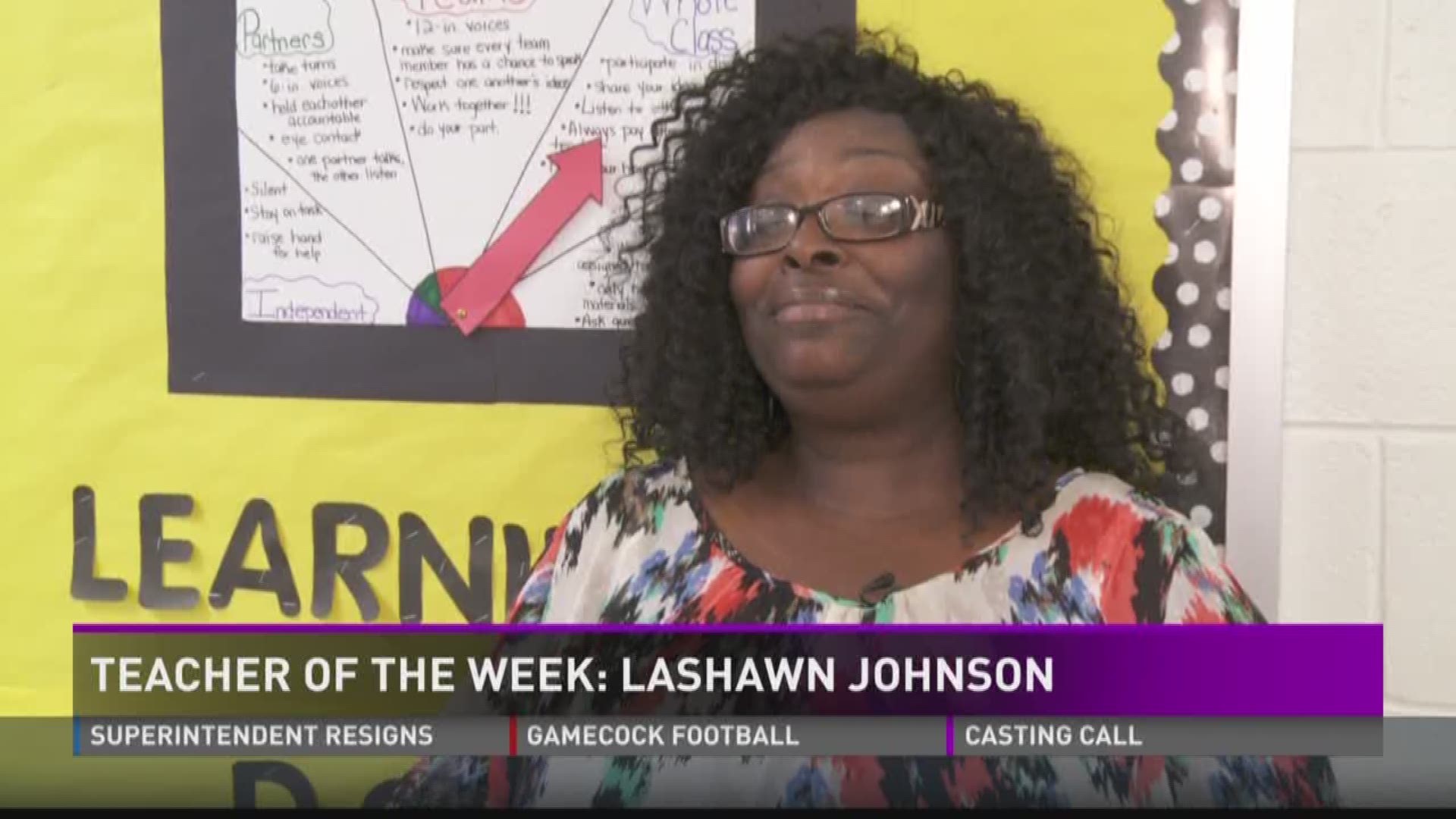 LaShawn Johnson has been teaching math at Lee Central Middle School. 