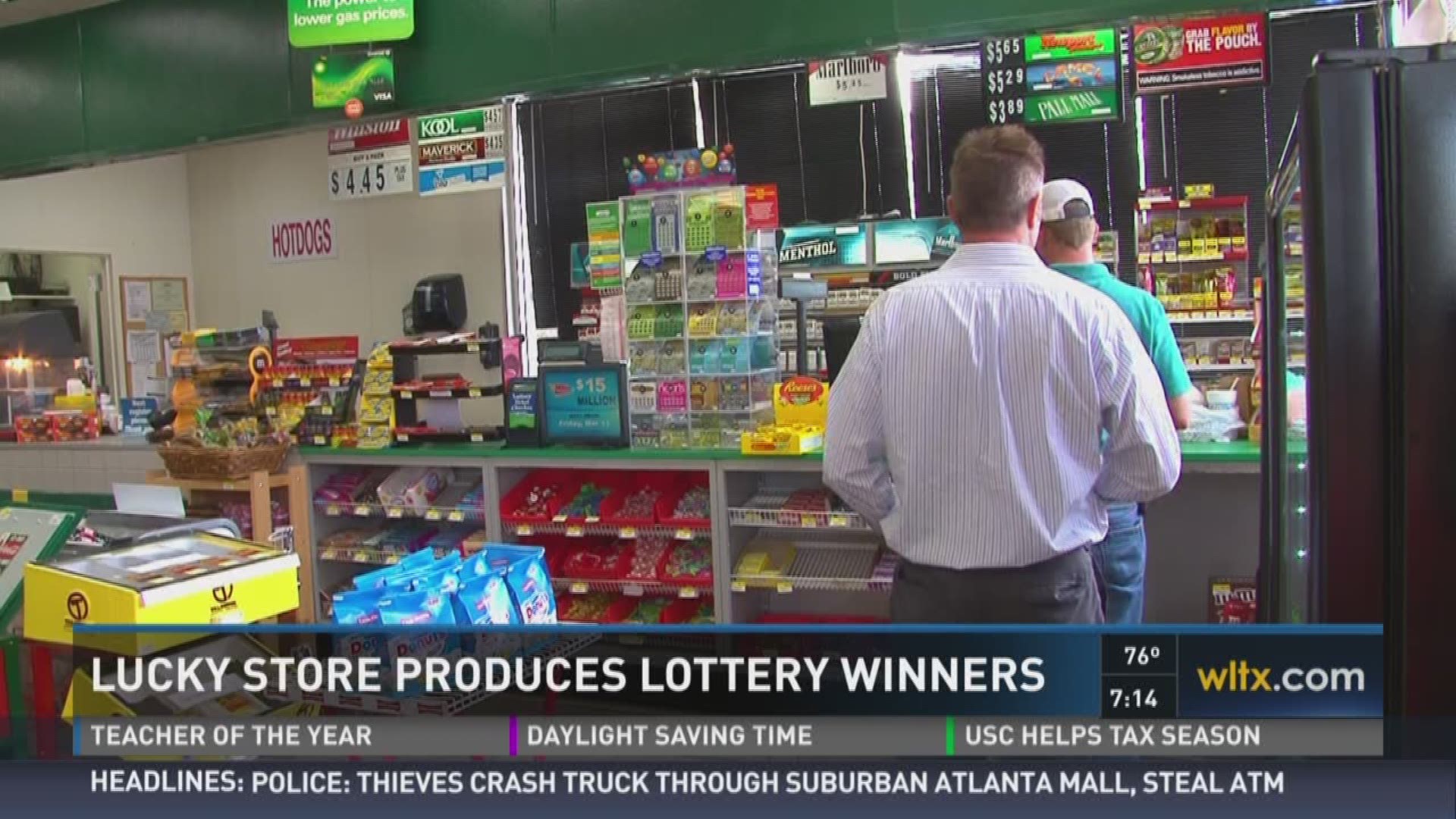 A store on Wilson Blvd is doing great selling winning lottery tickets. 