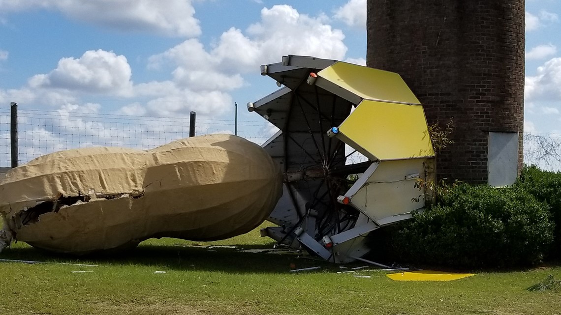'World's Largest Peanut' in damaged by Hurricane Michael