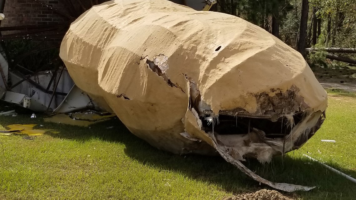'World's Largest Peanut' in damaged by Hurricane Michael