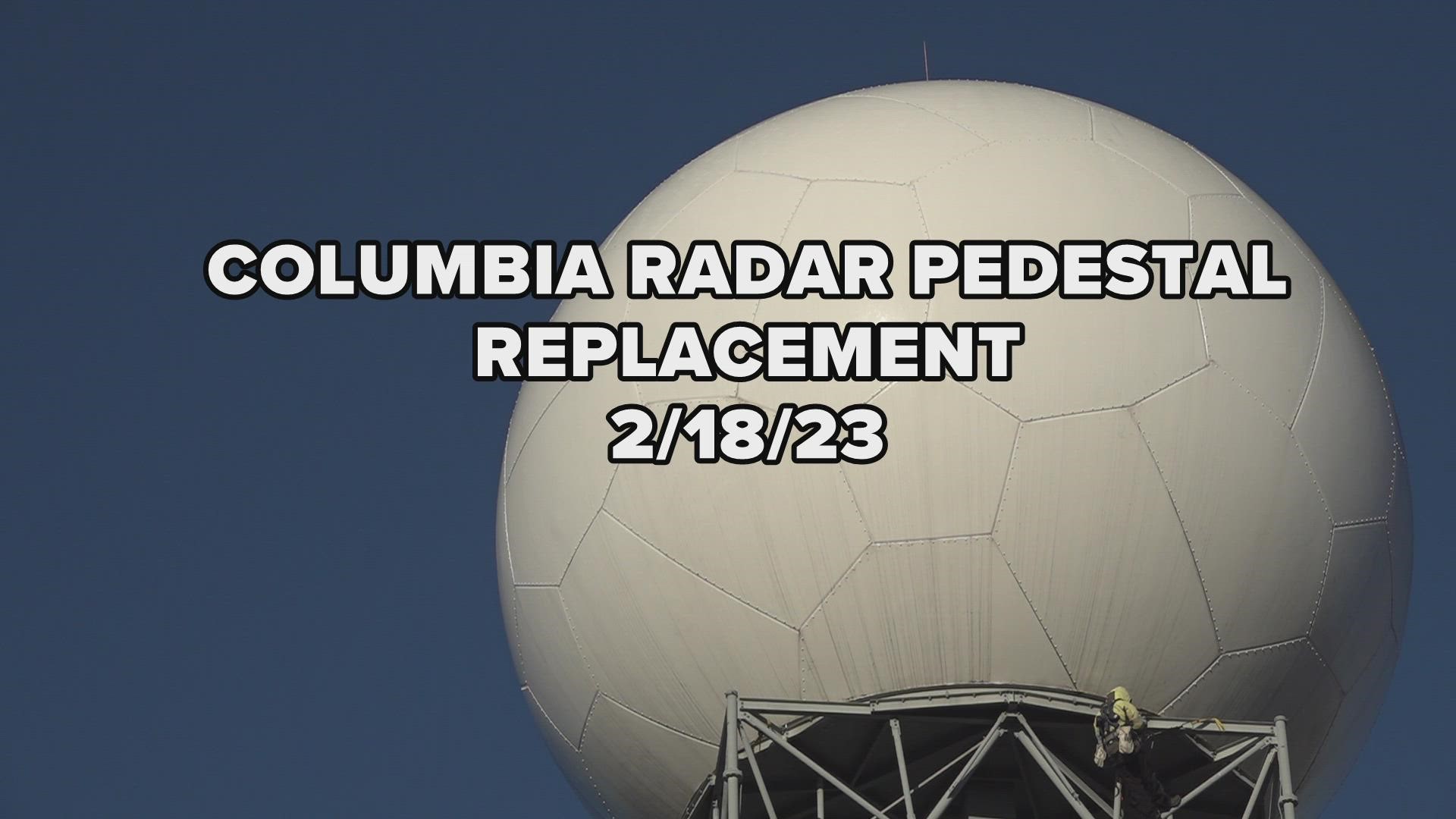 NWS Columbia made repairs to their radar.