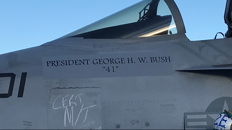 Navy to perform 21-aircraft missing man flyover to honor President Bush