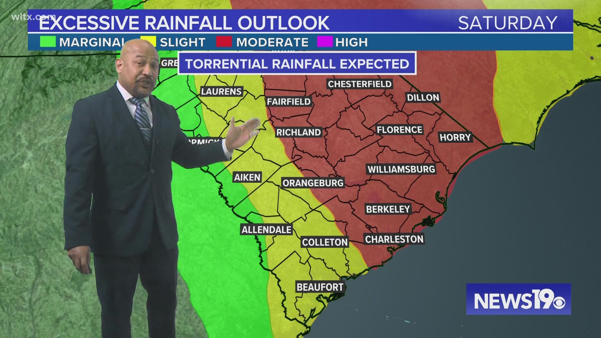 After battering Florida, a weakened version of the storm will now move into South Carolina. Here's what we're expecting.