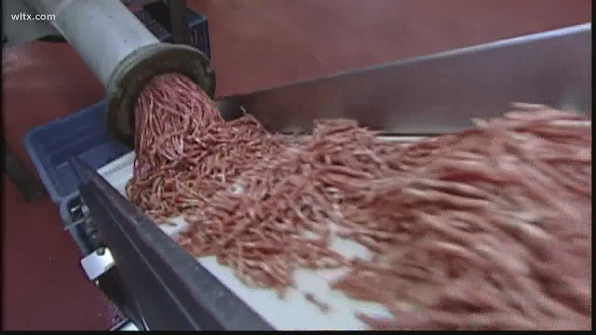 The 42,000 pounds of ground beef is sold under the names Marketside Butcher and Thomas Farms.