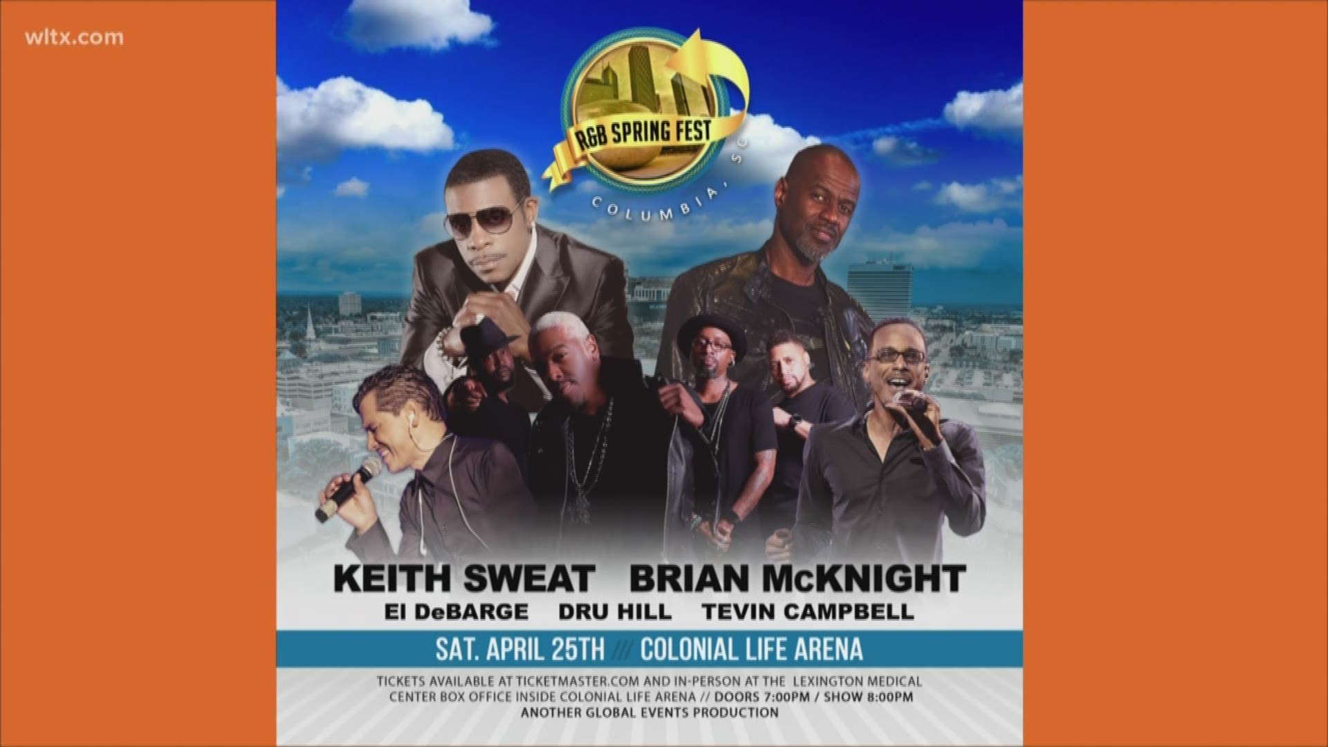 The Columbia R&B Spring Fest is set for Saturday, April 25 at the Colonial Life Arena.