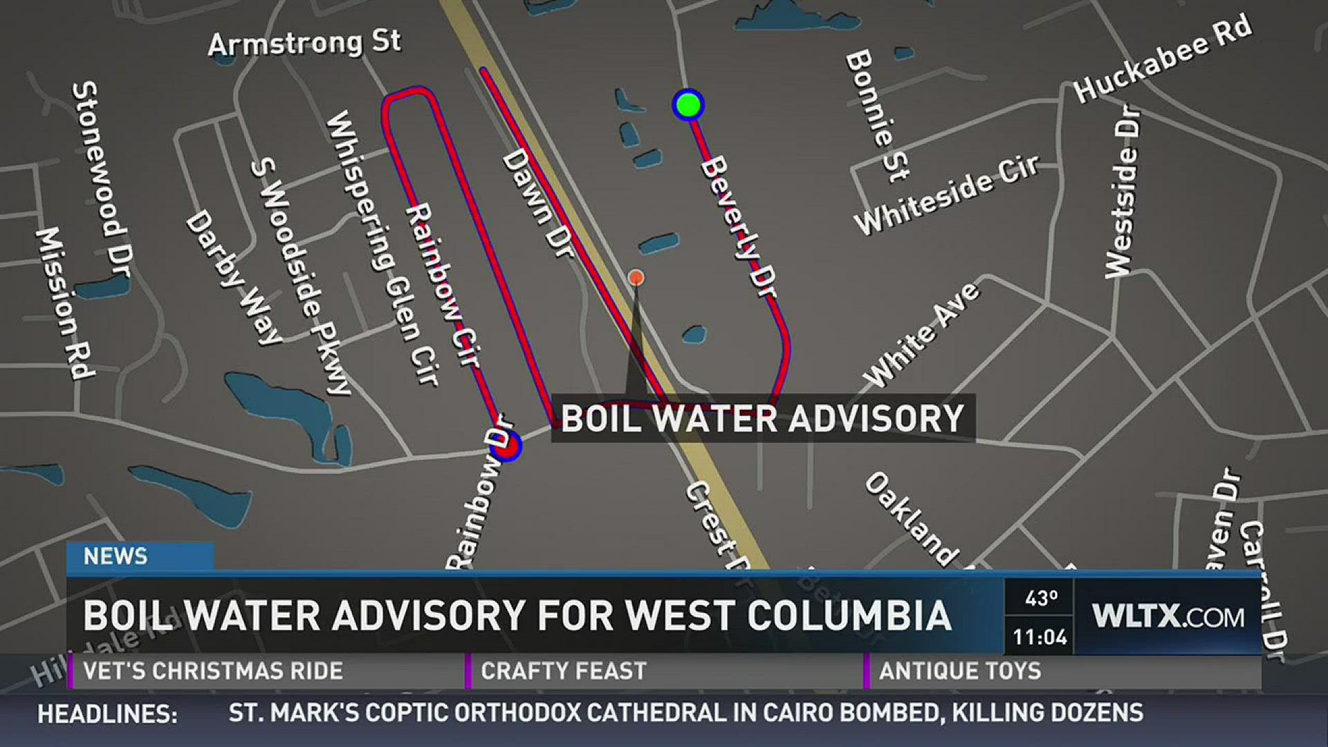 A Boil Water Advisory has been issued for a part of West Columbia.