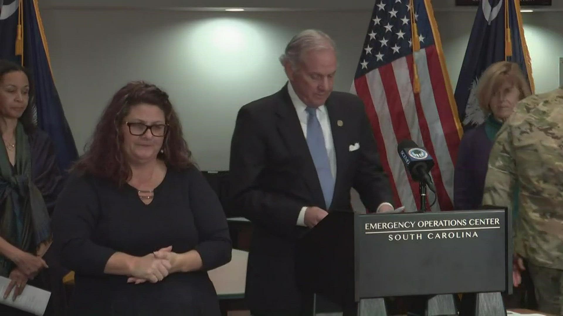 South Carolina Gov. Henry McMaster asked the public to use common sense to help combat the coronavirus in the state, as the number of cases continues to rise.