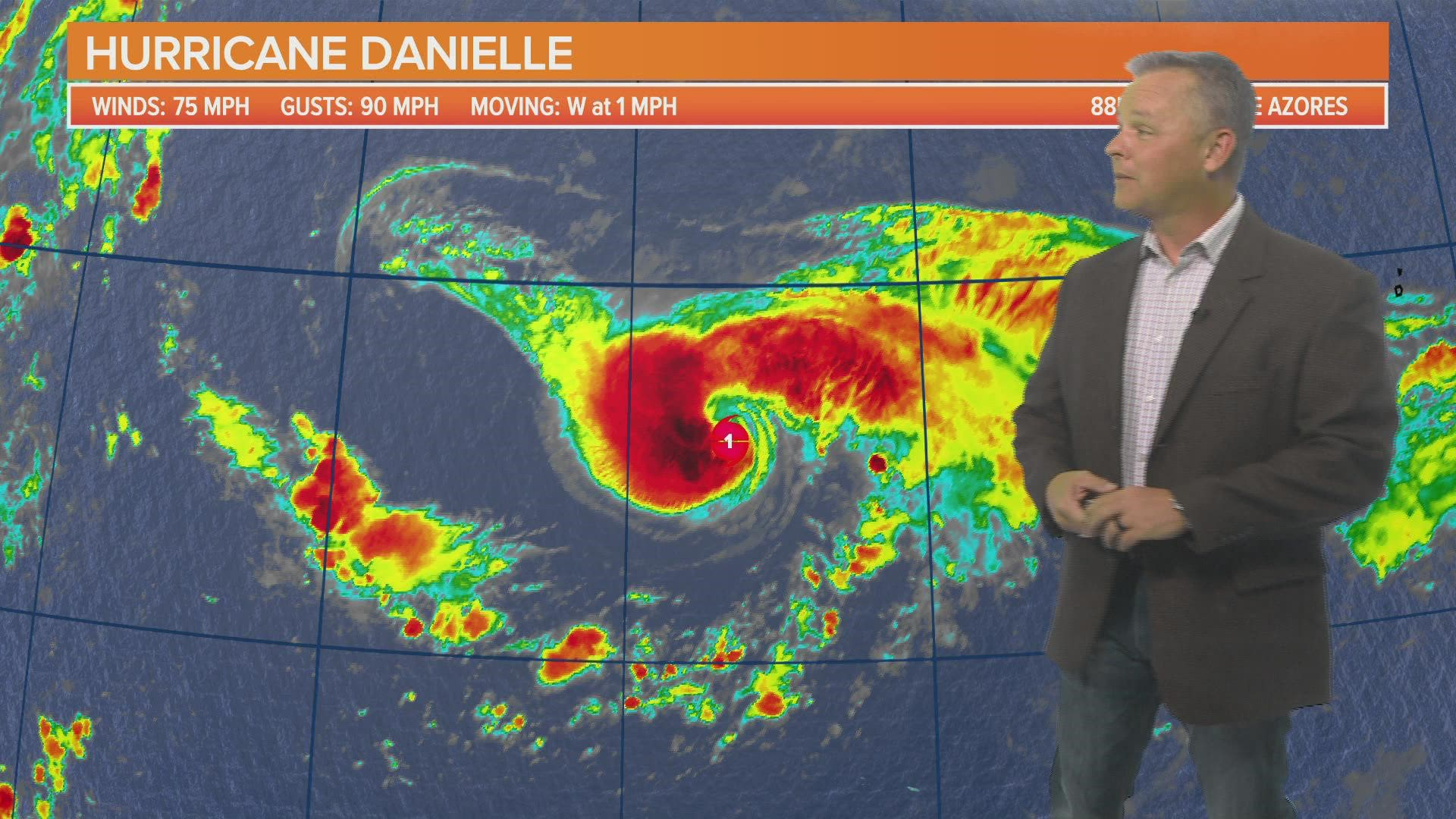 There are two other areas being watched in the tropics, but none of them pose a threat to land at this time.