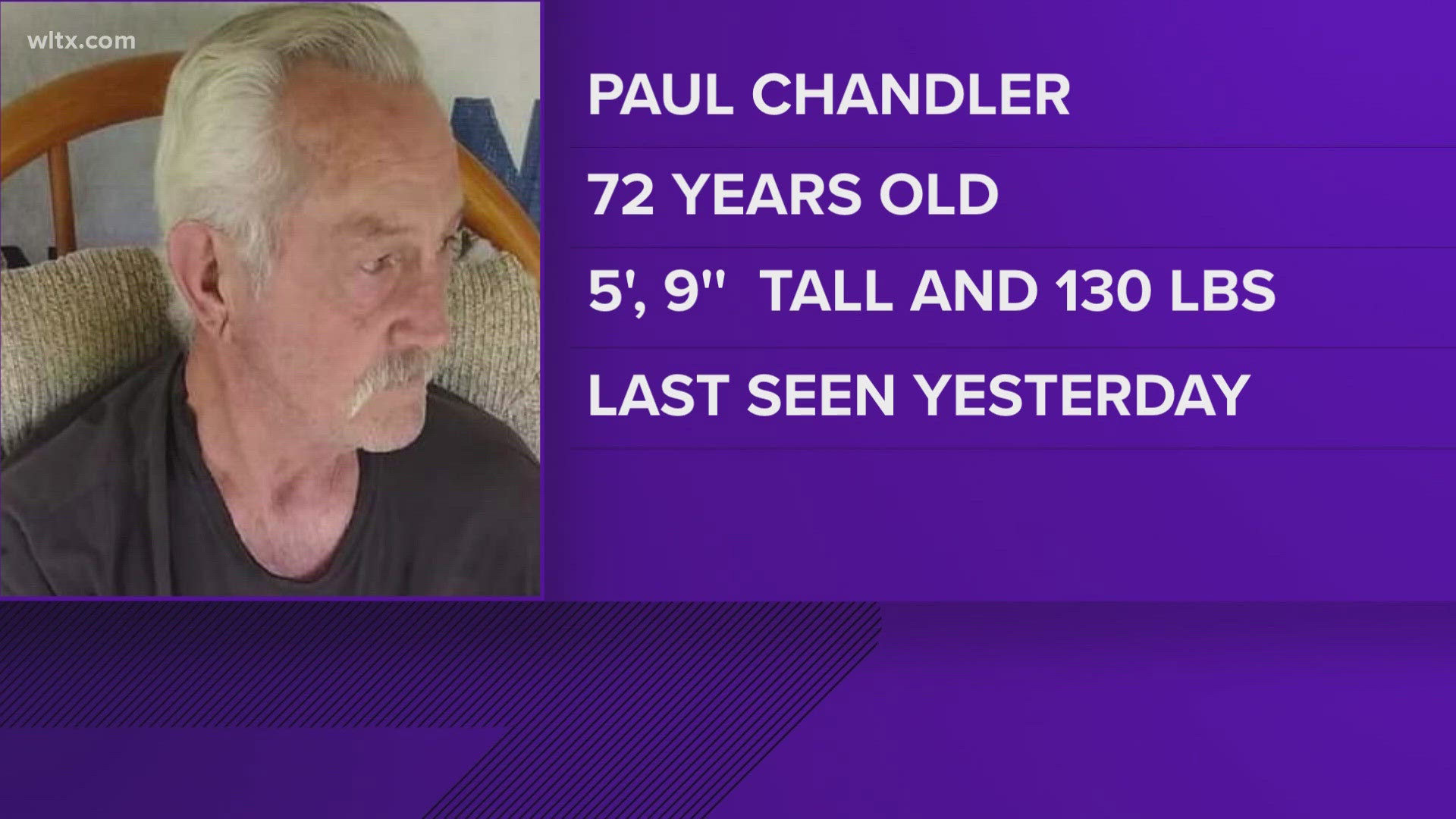 The Calhoun County Sheriff's Department has now issued a missing person report for Paul Chandler, 72, whose car was found in the Congaree river.