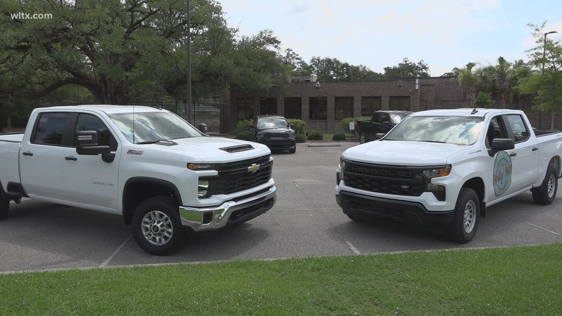 The town has purchased six new police cars and last month two new pick-up trucks for the sanitation department.