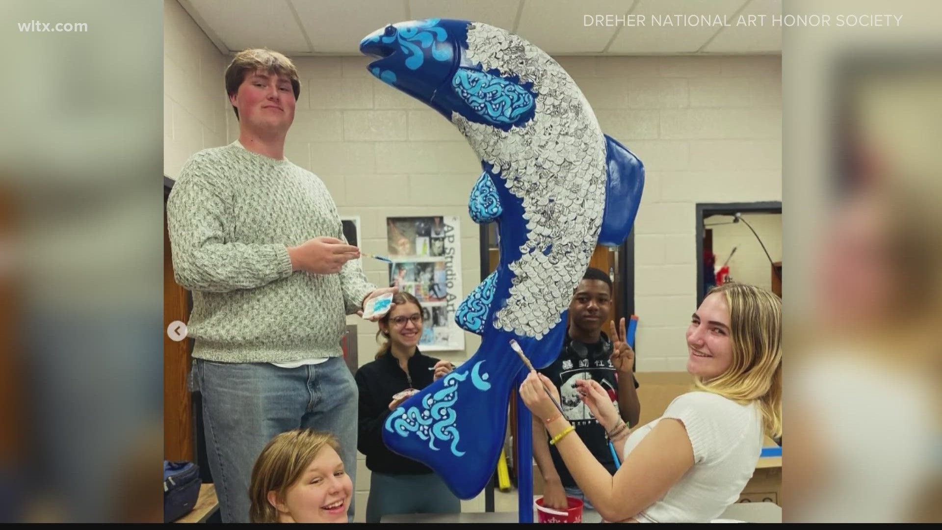 Local artists are decorating trout statues that will be auctioned off to fund more public art projects.