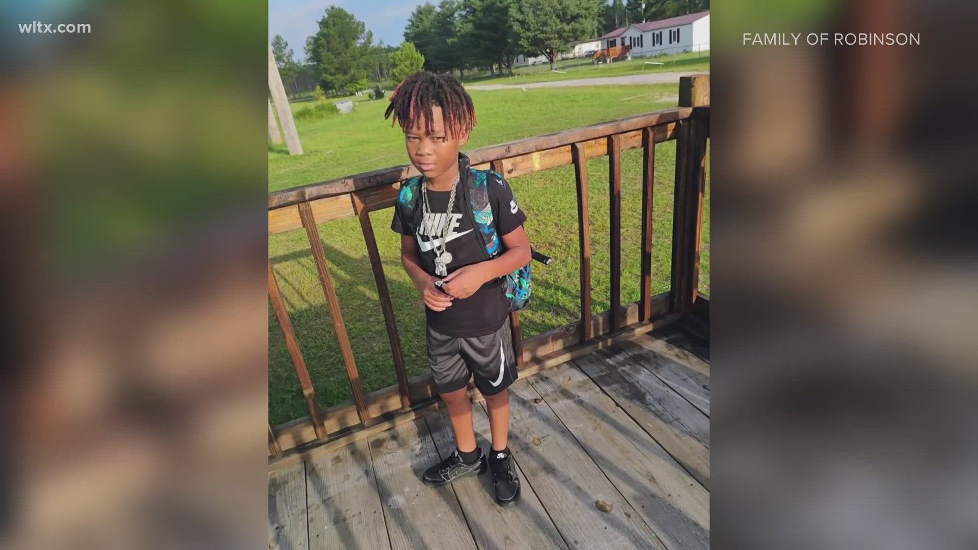 Gregory Robinson Jr, 9, died Wednesday morning of his injuries after someone shot into his home in Sumter.