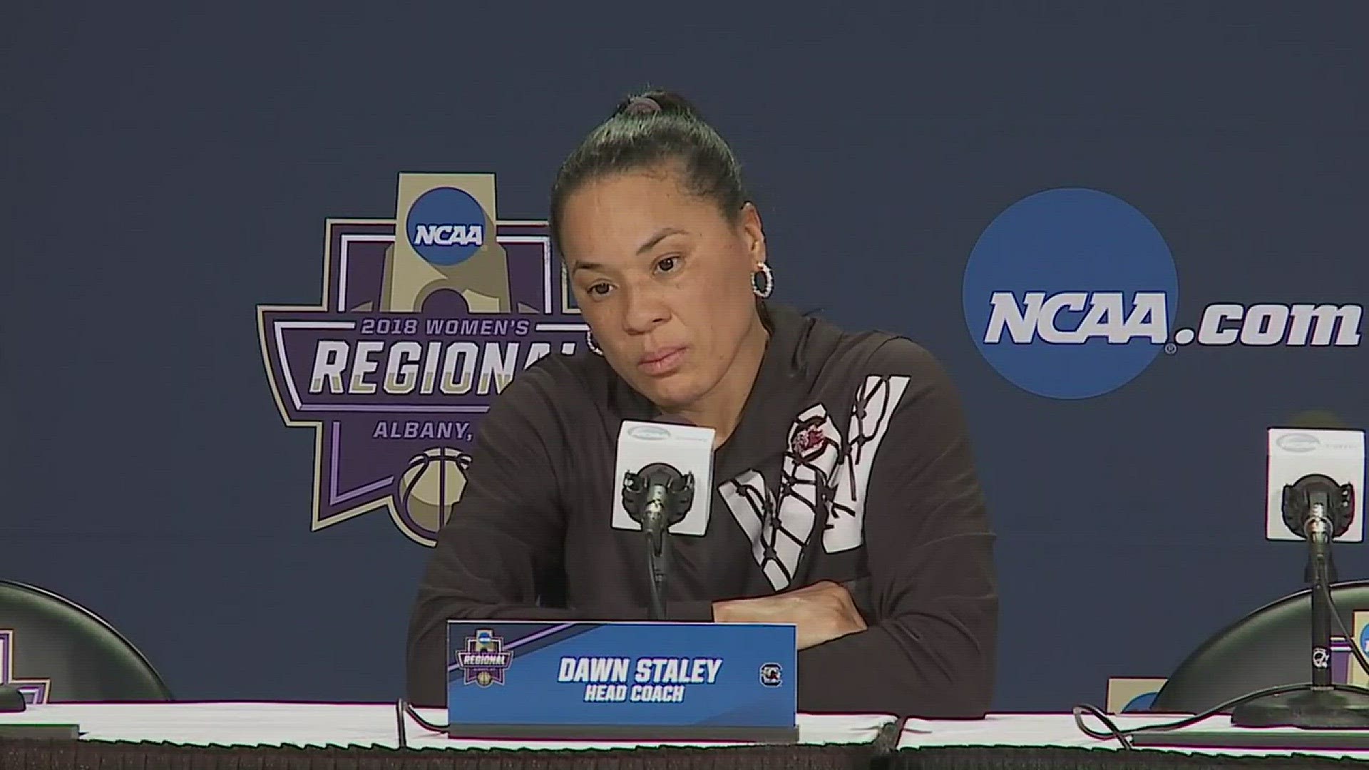 Gamecock coach Dawn Staley talks about USC's Sweet 16 matchup against Buffalo.