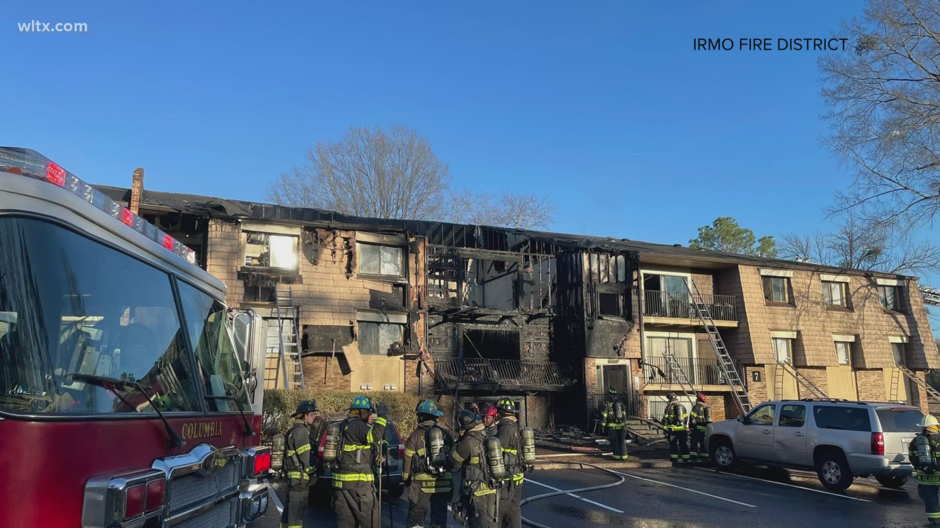 Irmo firefighters are still on the scene of an afternoon fire at a condo complex off Old Manor road.