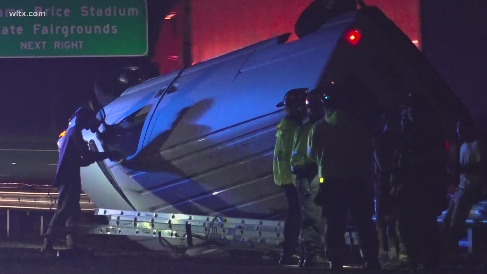 One lane of I-77 near Shop Road is closed due to an accident.