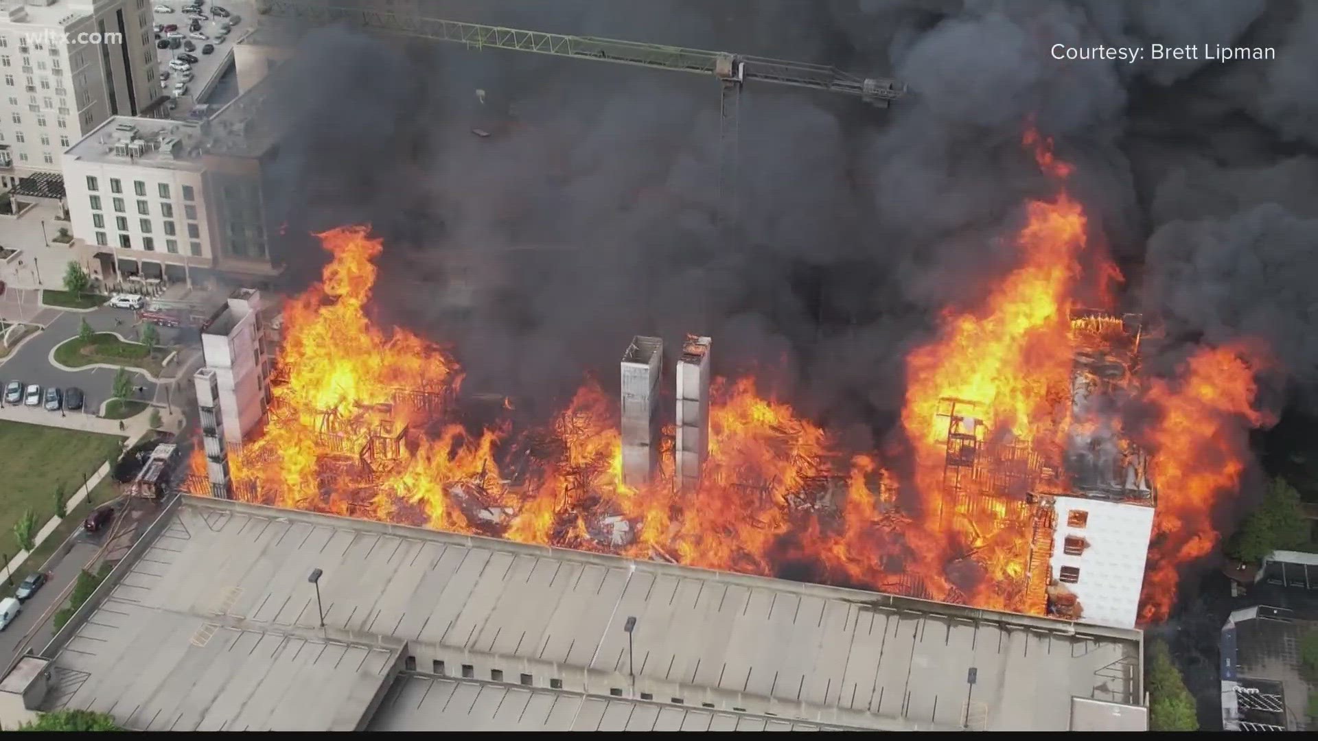 WATCH: Massive fire near SouthPark Mall