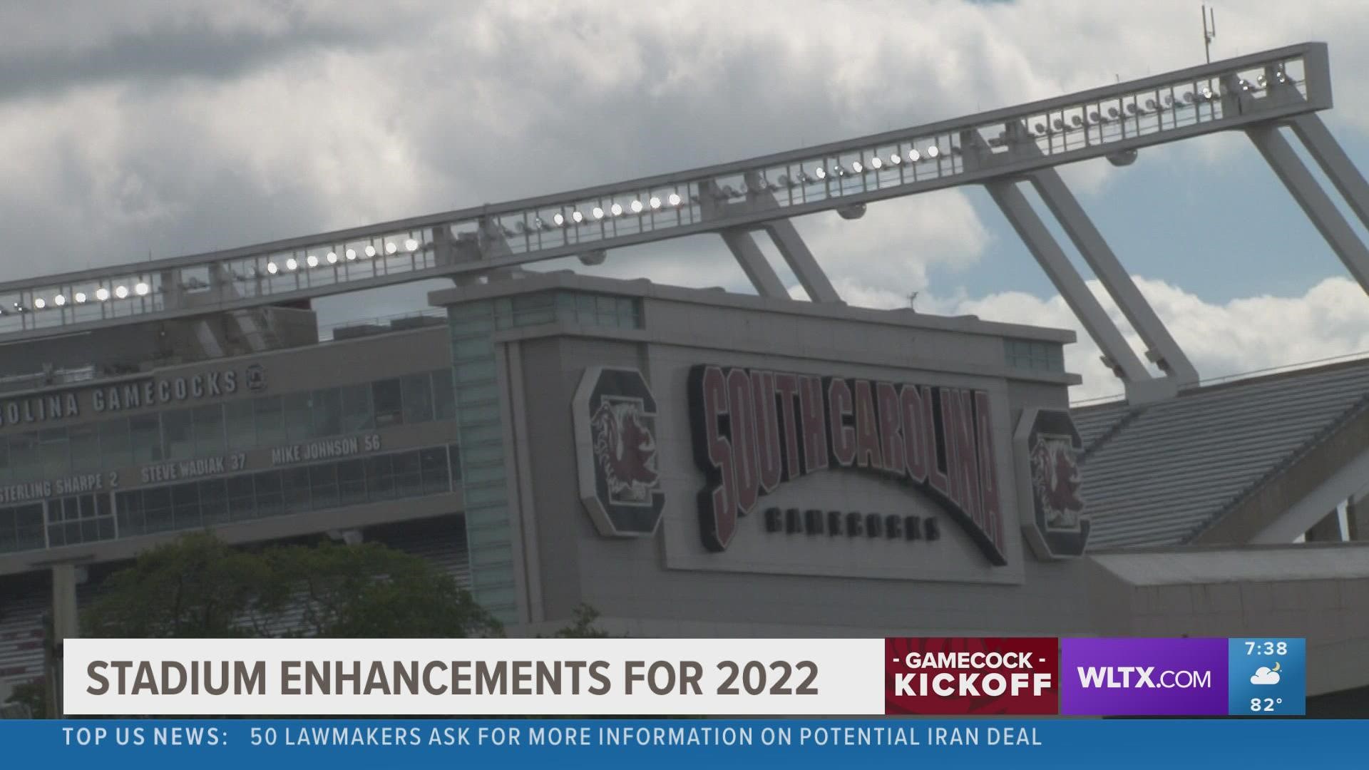 Williams-Brice Stadium is getting new LED lights, electronic ribbons, a concourse expansion and audio system.