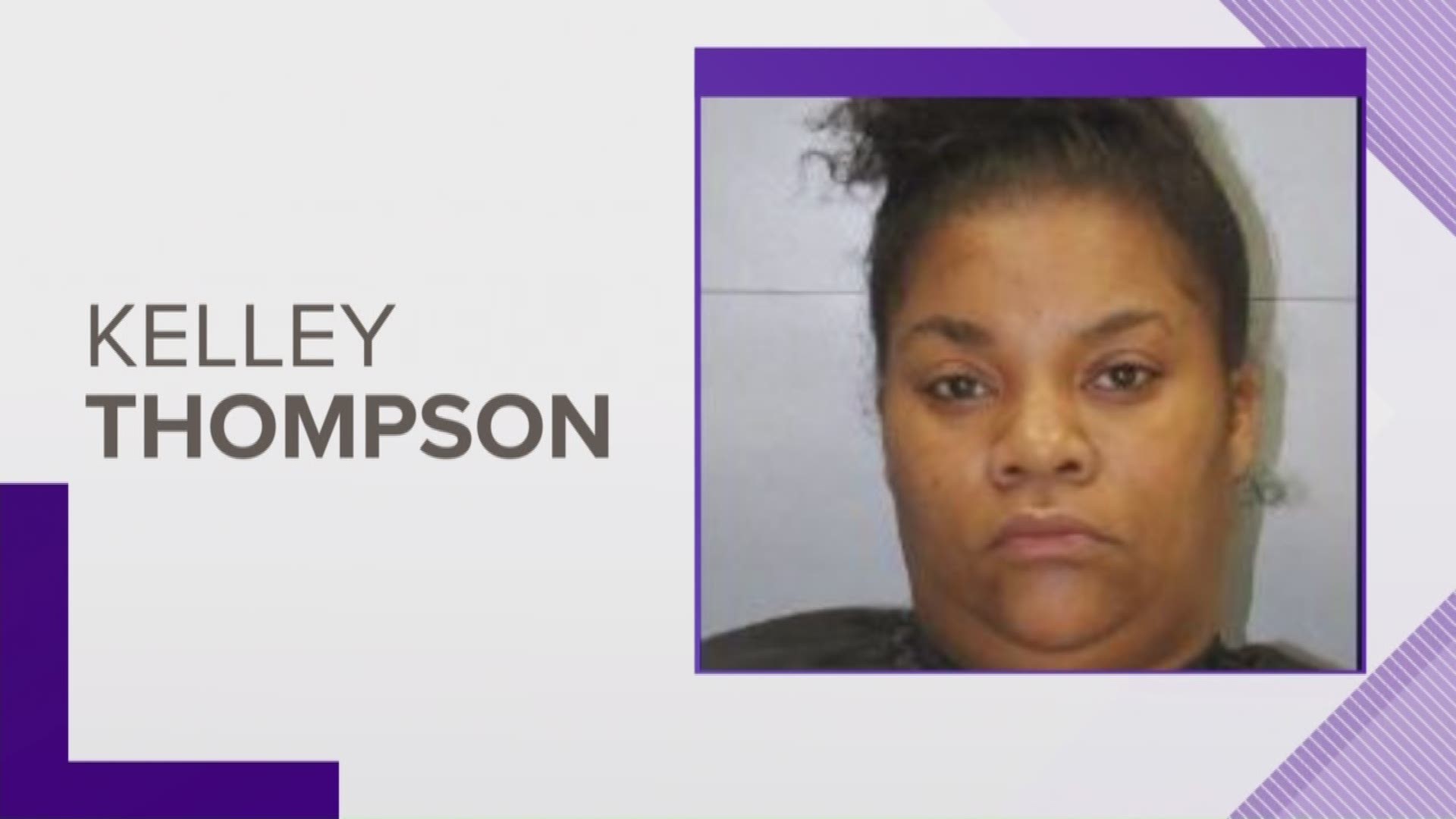 Officers say Kelley Thompson crashed into the Wellington Apartments on Greenlawn drive on Saturday