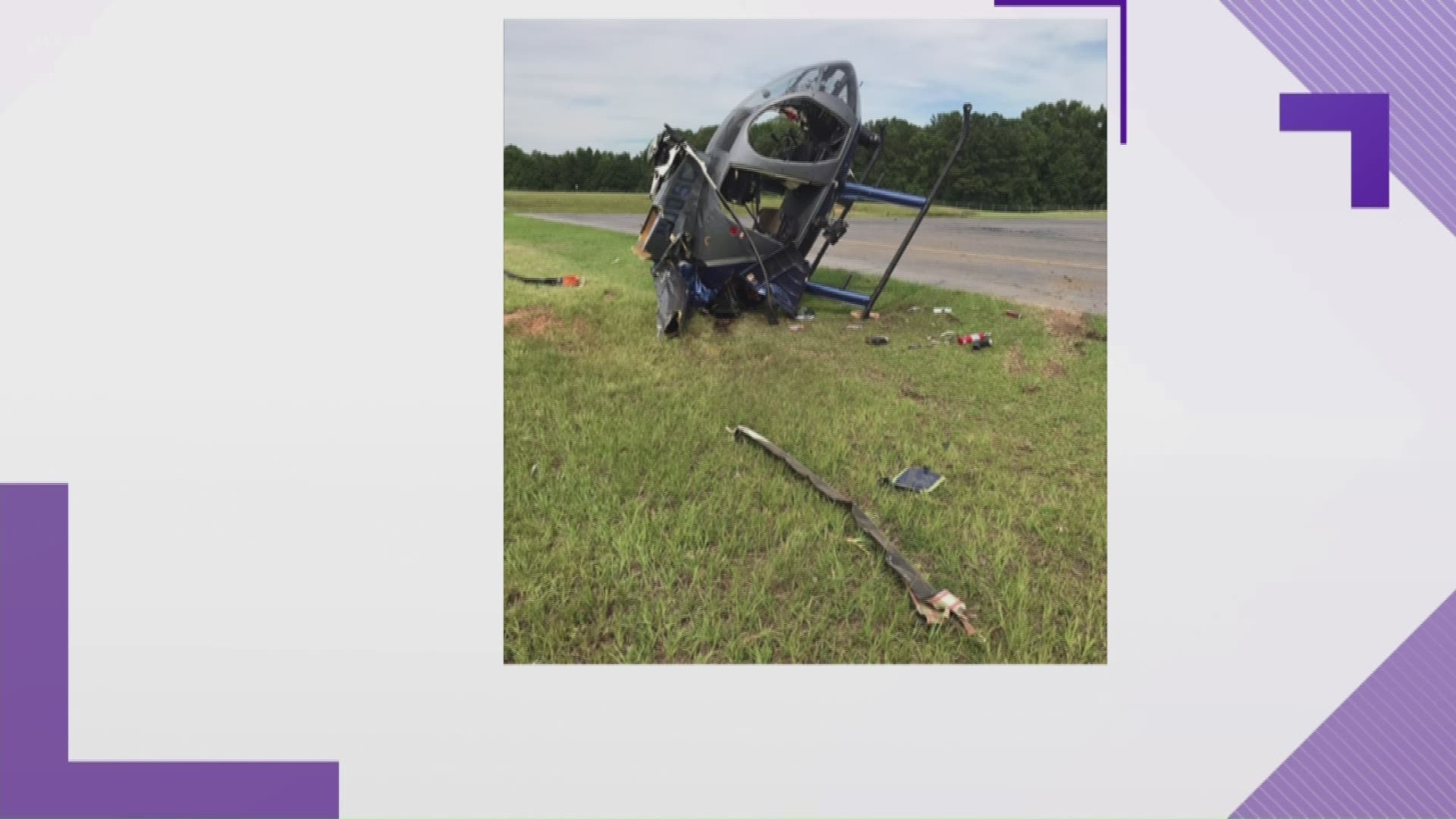 The helicopter crashed at the Summerville airport, the pilot was the only one on board and was taken to the hospital for non-life threatening injuries.