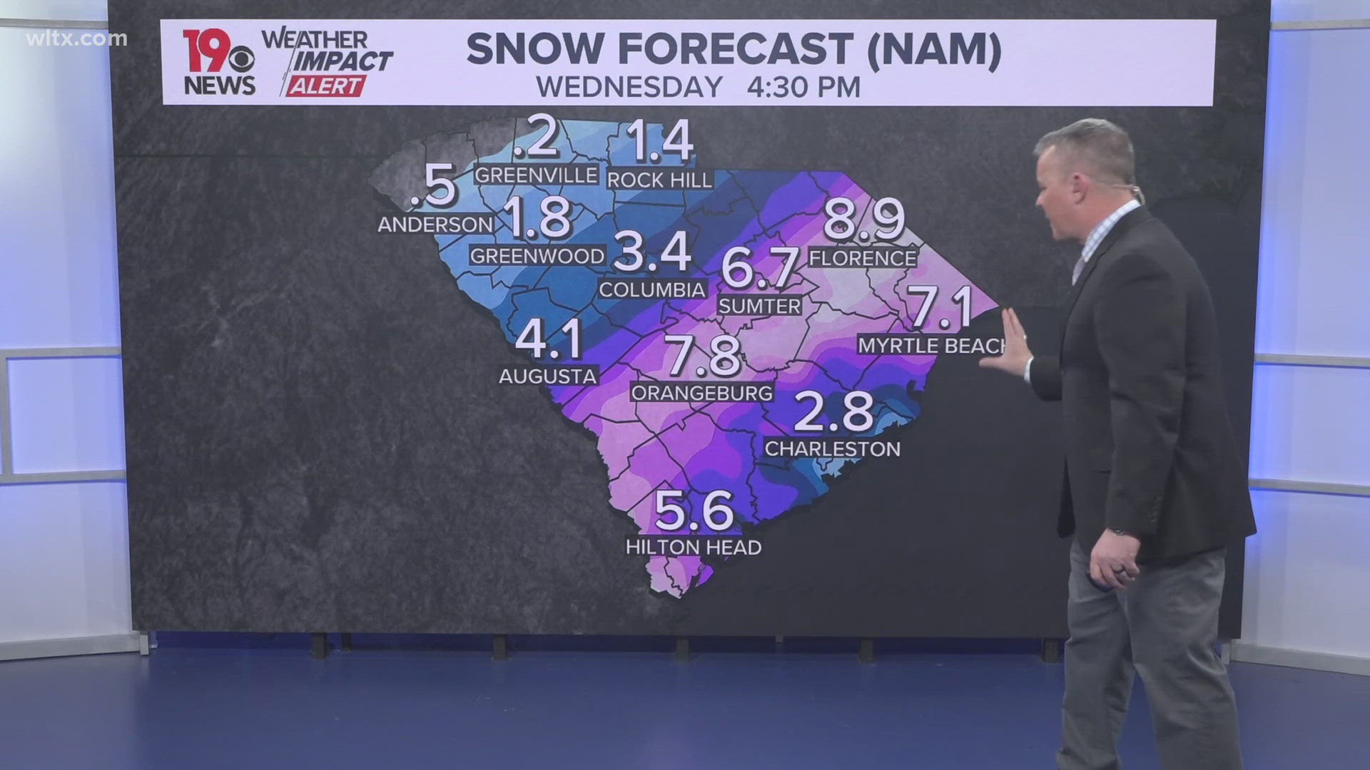 Snow in South Carolina: Winter storm warning area expanded | wltx.com