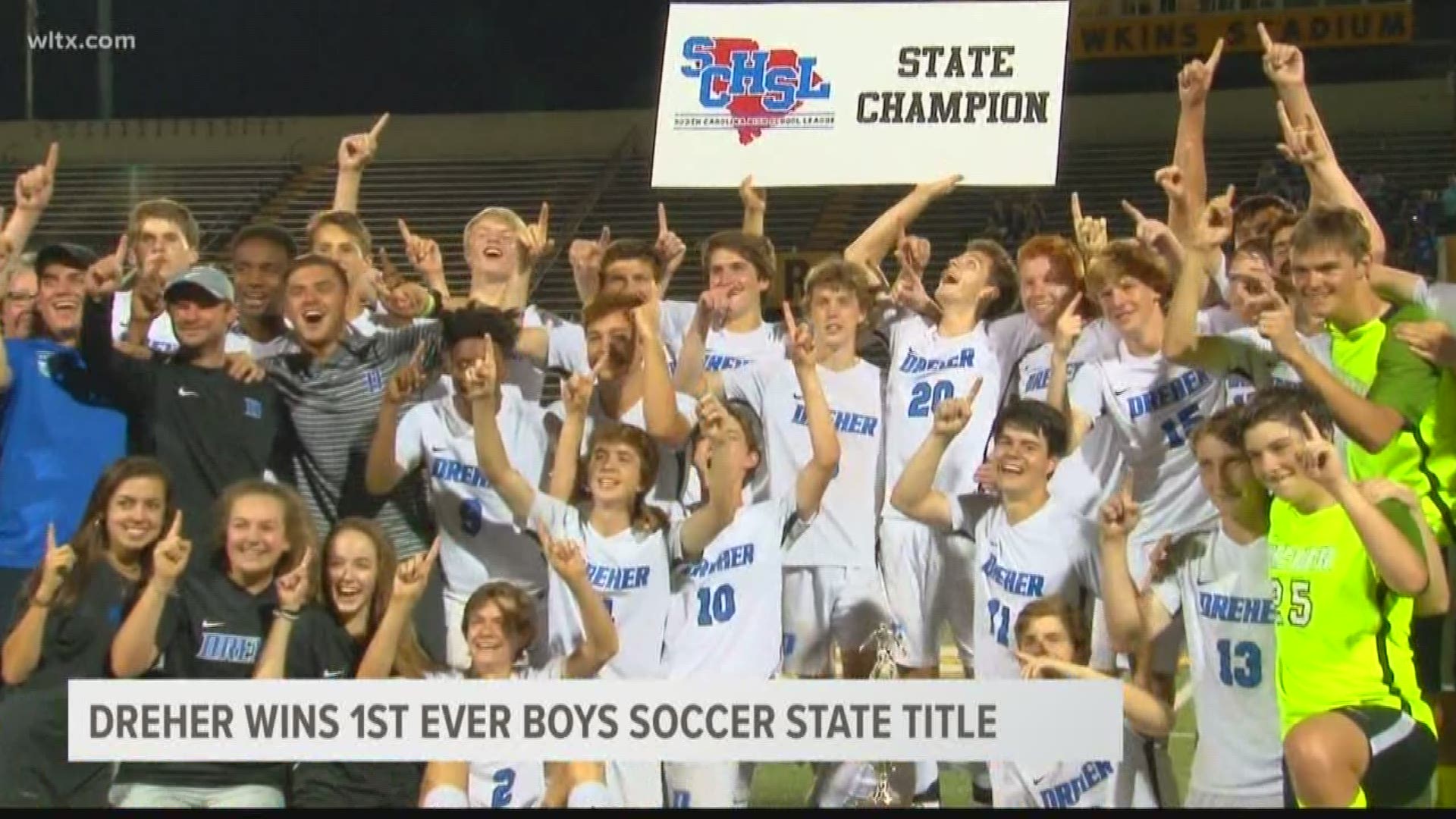 It came down to penalty kicks but Dreher prevailed 2-1 (4-3 PK) over Eastside to win their first ever state title in boys soccer. Dreher won three road games to get to the finals and capped off their run with a state title.