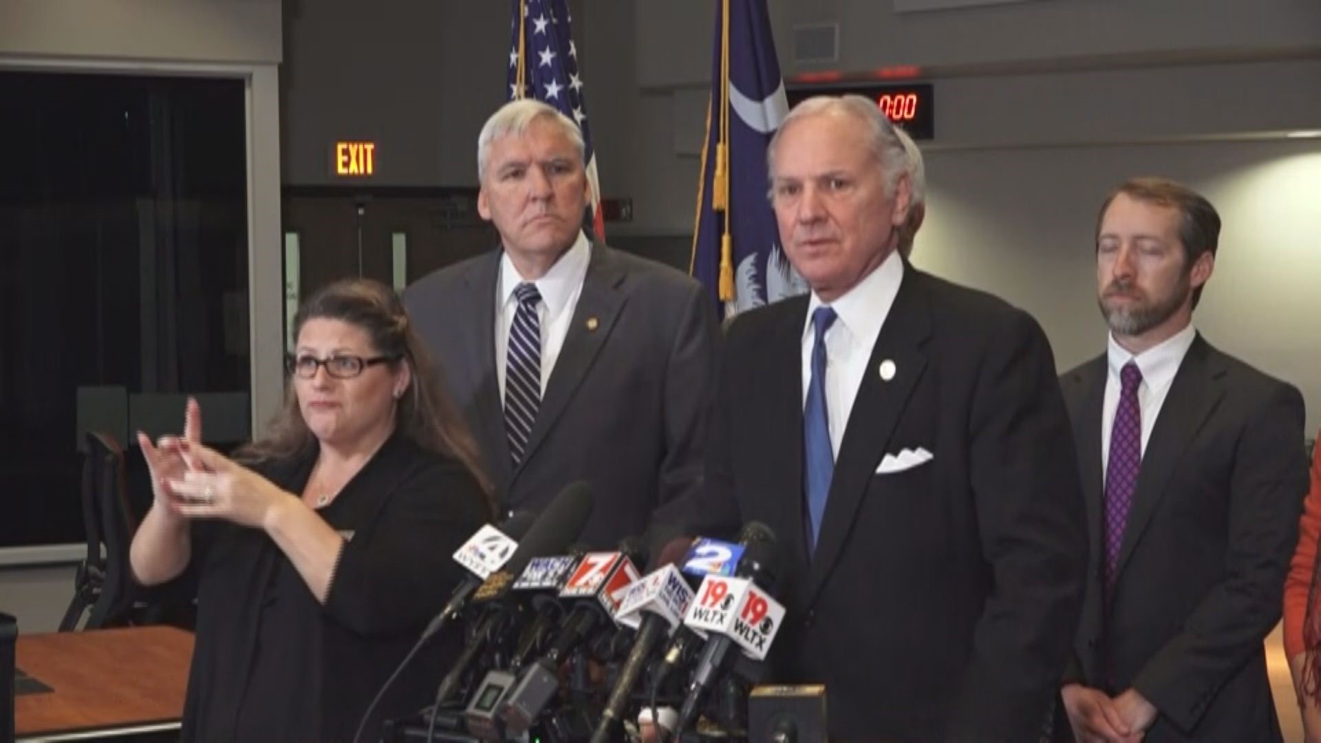 South Carolina Gov. Henry McMaster spoke with state health leaders about two presumptive positive coronavirus cases.