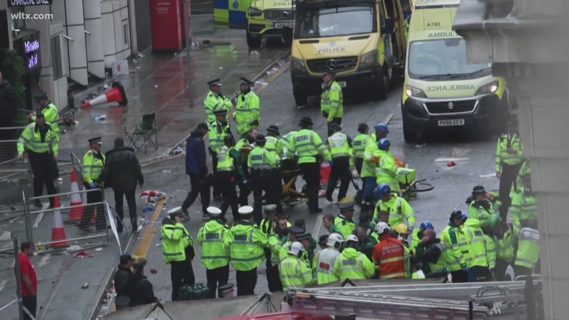 A 53-year-old man allegedly drove a vehicle into a crowd at the Liverpool Football Club trophy parade in Liverpool, England, injuring over two dozen people.