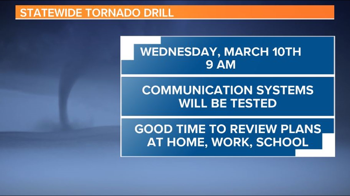 Tornado Drill Wednesday