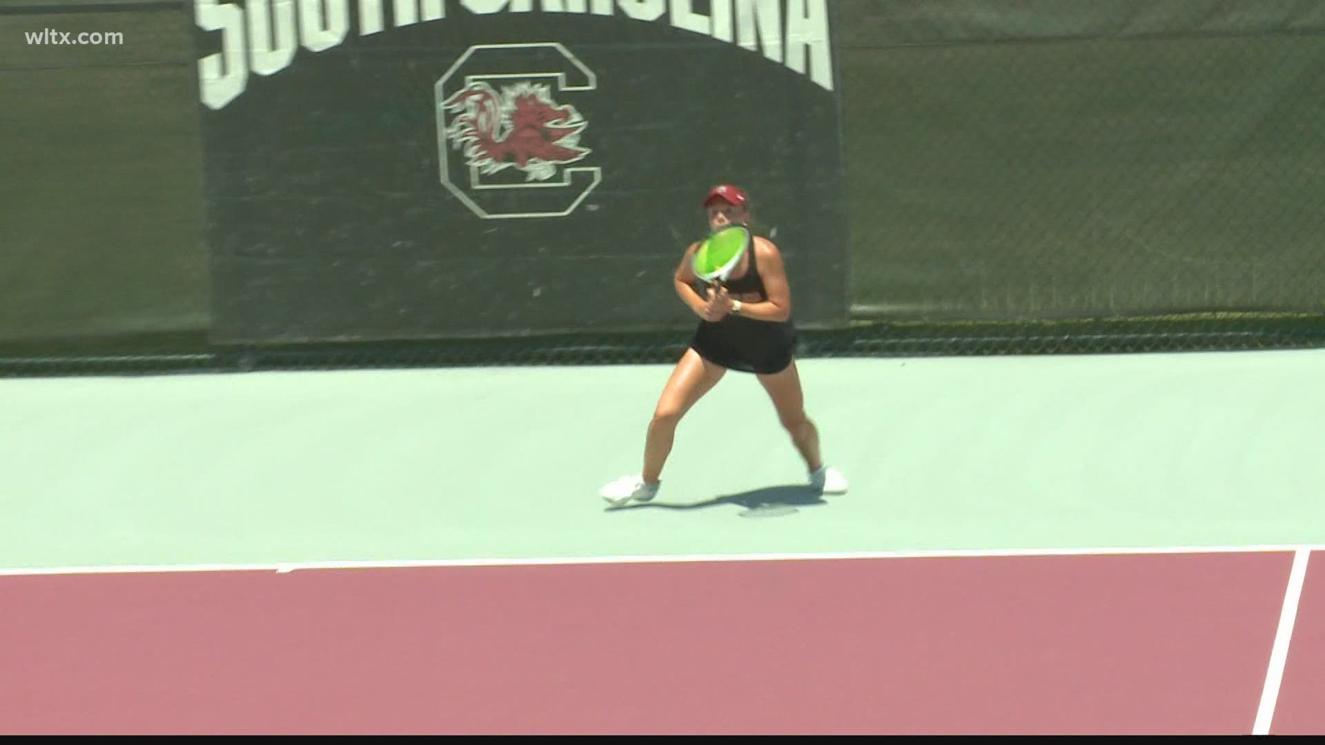 The South Carolina women's tennis team battled Florida Tuesday at the Carolina Tennis Center.