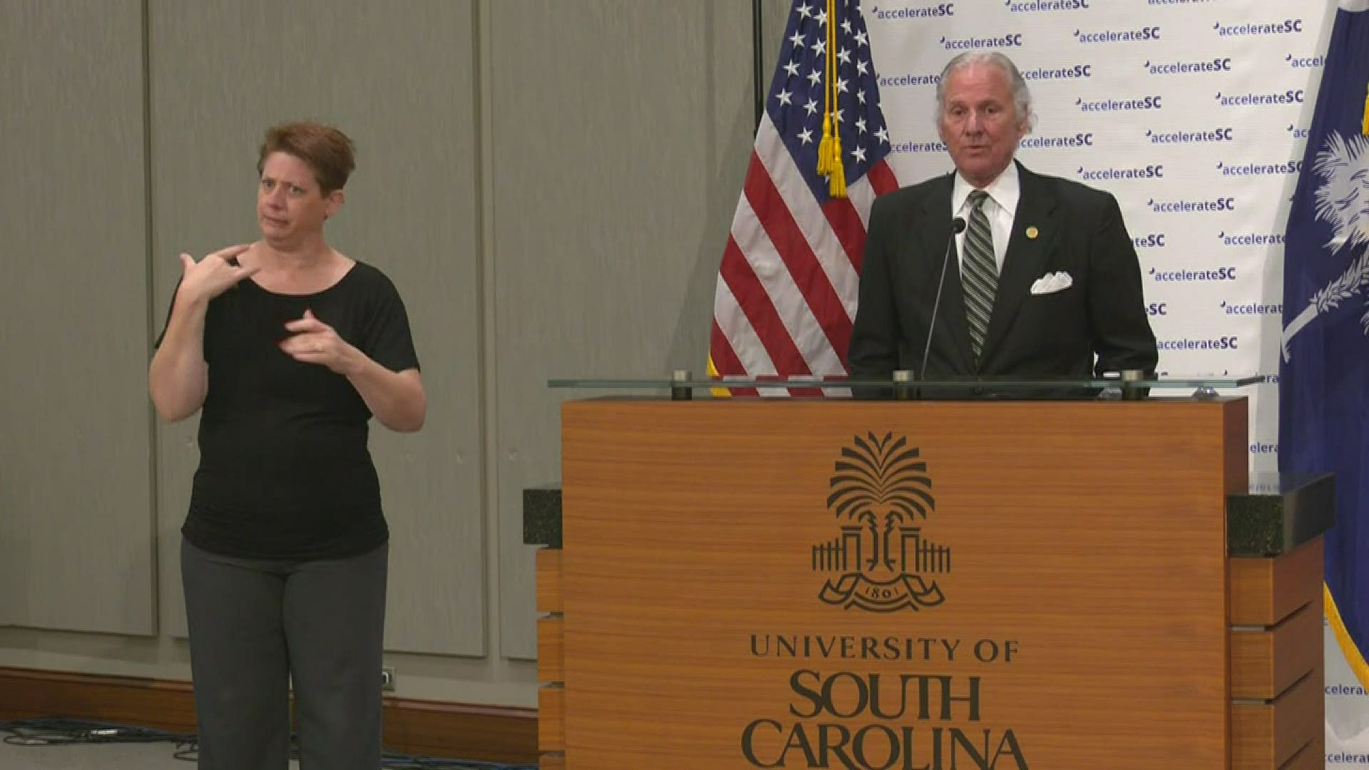 South Carolina Gov. Henry McMaster took reporter questions about how local economies will handle the virus shortfall.