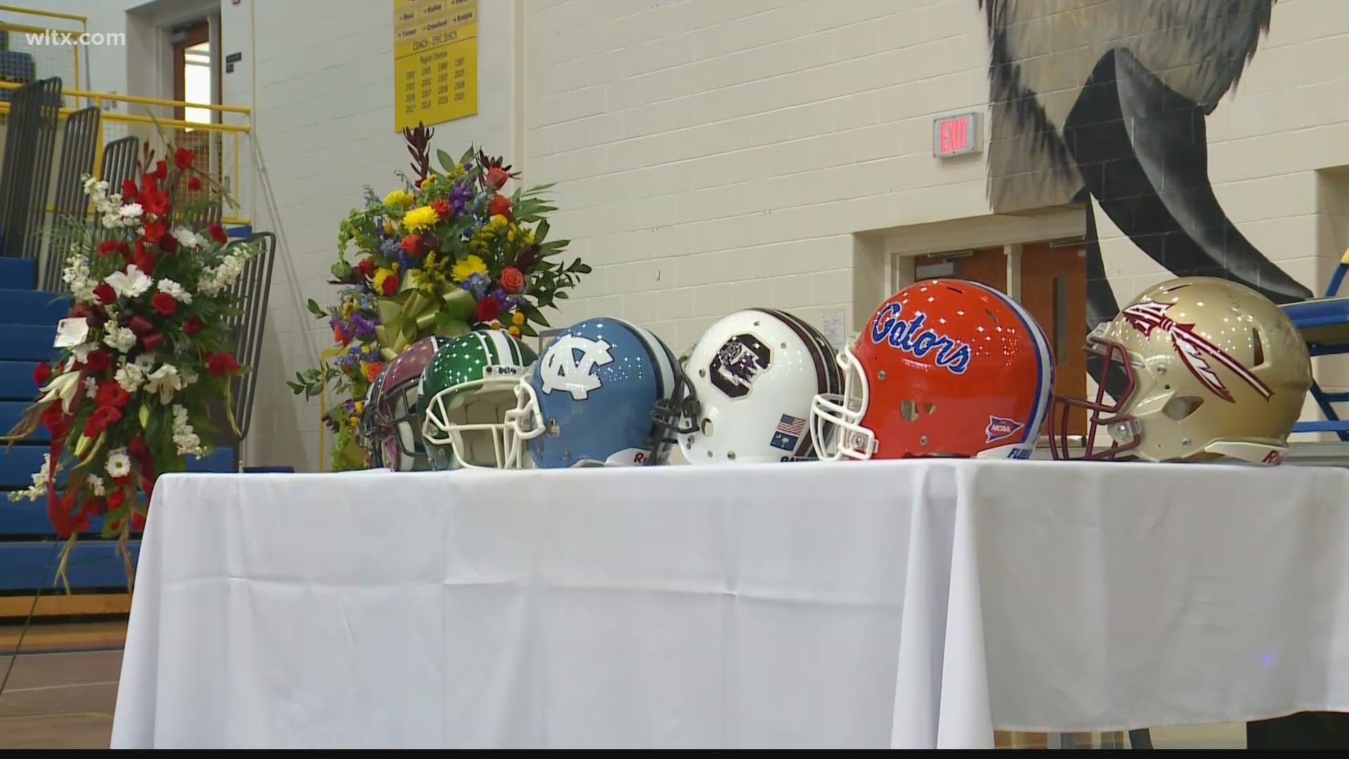 At a memorial service for former USC assistant football coach Brad Lawing, Gamecock head coach Shane Beamer and DL coach Travian Robertson talk about Lawing's legacy