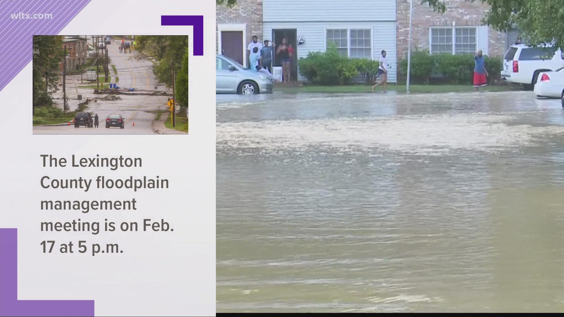 The county of Lexington is getting ready to update its flood management plan and they want input from people who live around the county.