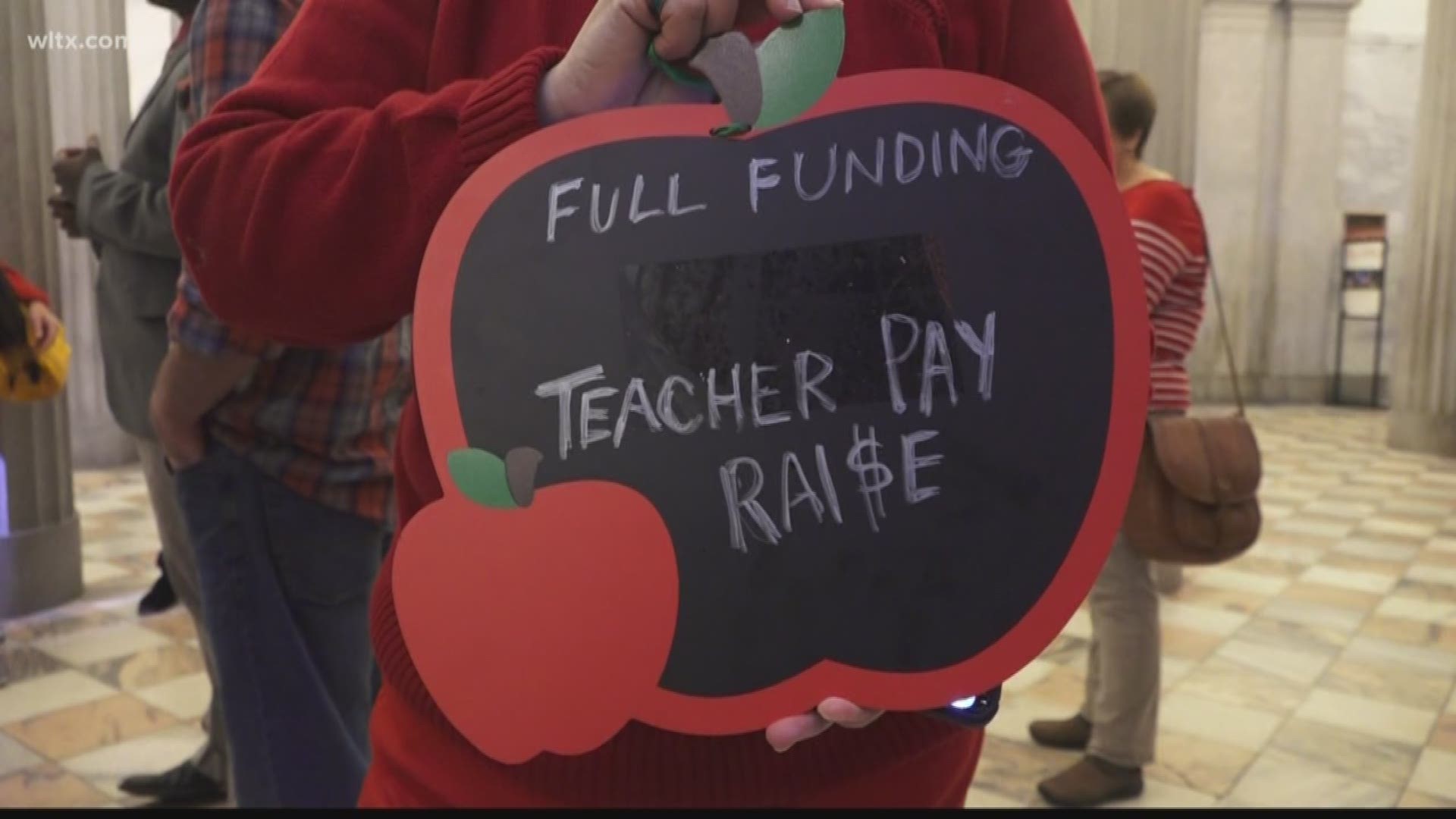 As state senators had the opportunity to pre-file legislation before noon on Wednesday, a group of current and former educators wanted to make sure their voice was heard in the State House lobby.