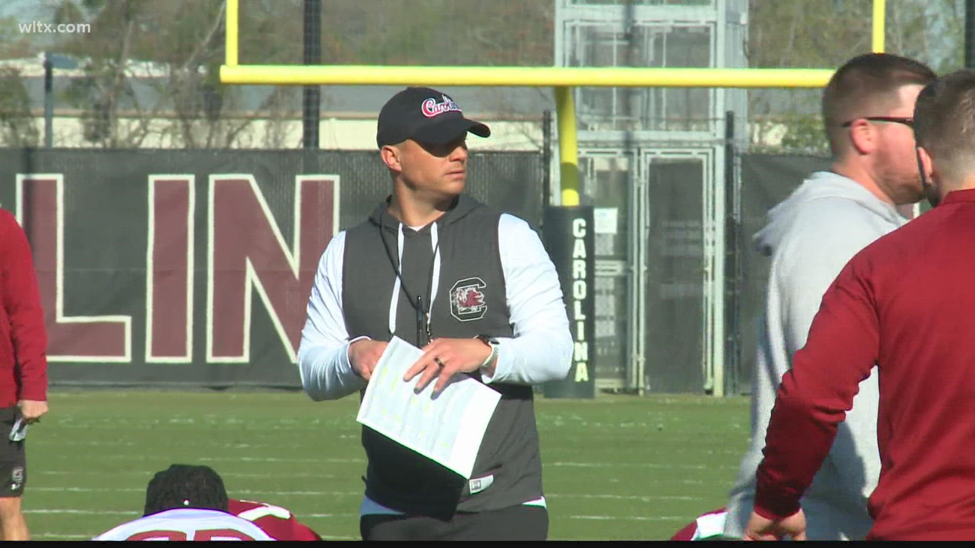 South Carolina wide receivers coach Justin Stepp on what it would have been like having to be on opposing sidelines with his brother for the first time