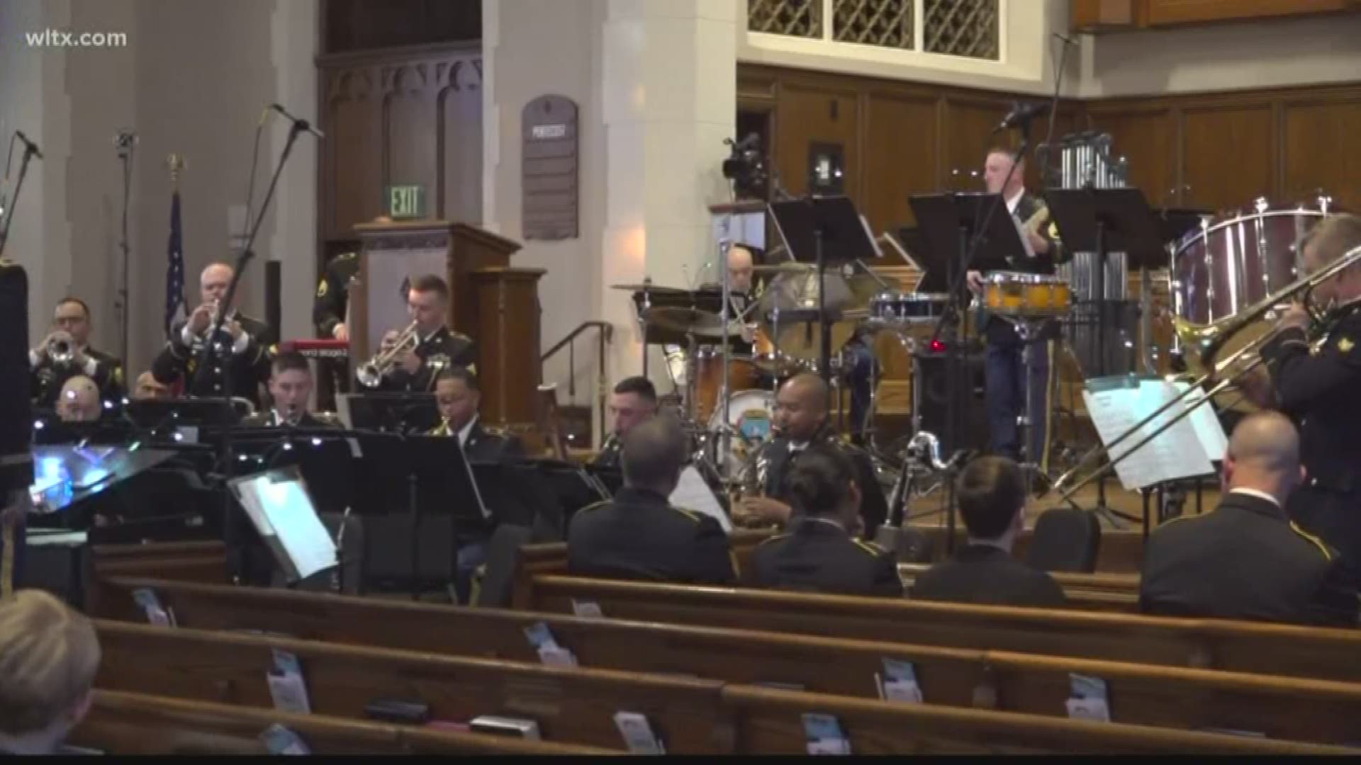 Fort Jackson and the 282nd Army band preformed a musical tribute at Shandon United Methodist Church to thank those who serve