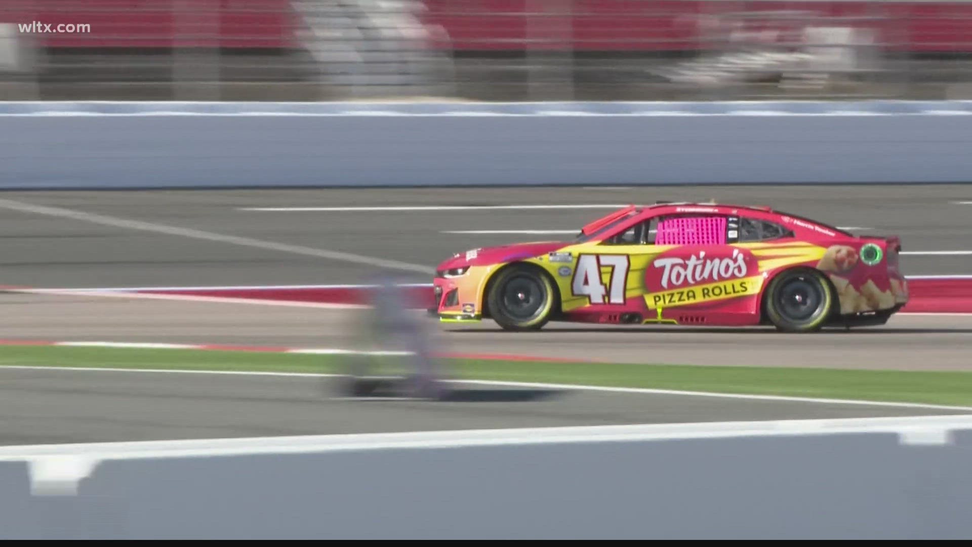 The Bank of America Roval 400 featured pink walls and pink window nets as part of Breast Cancer Awareness week.