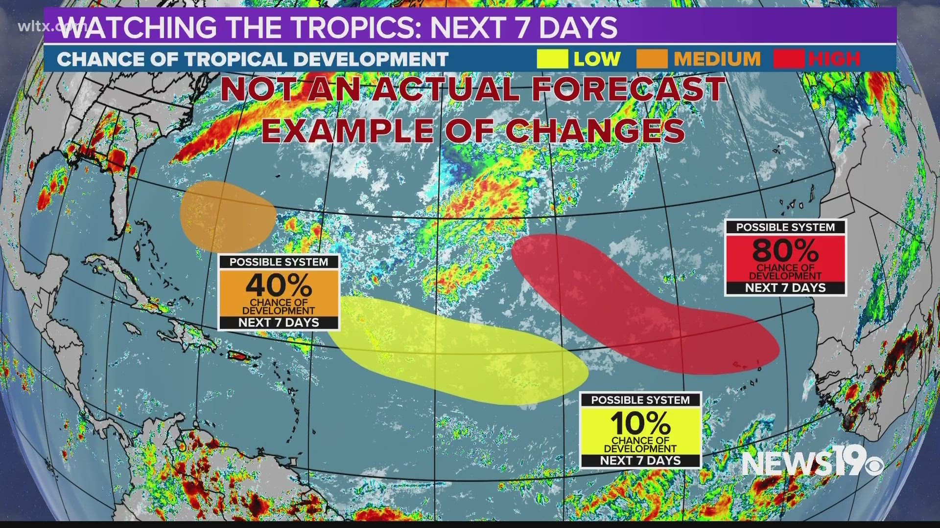 The National Hurricane Center has started to issue extended tropical weather outlooks. You have seen these maps before, but instead of being issued for 2 and 5 days