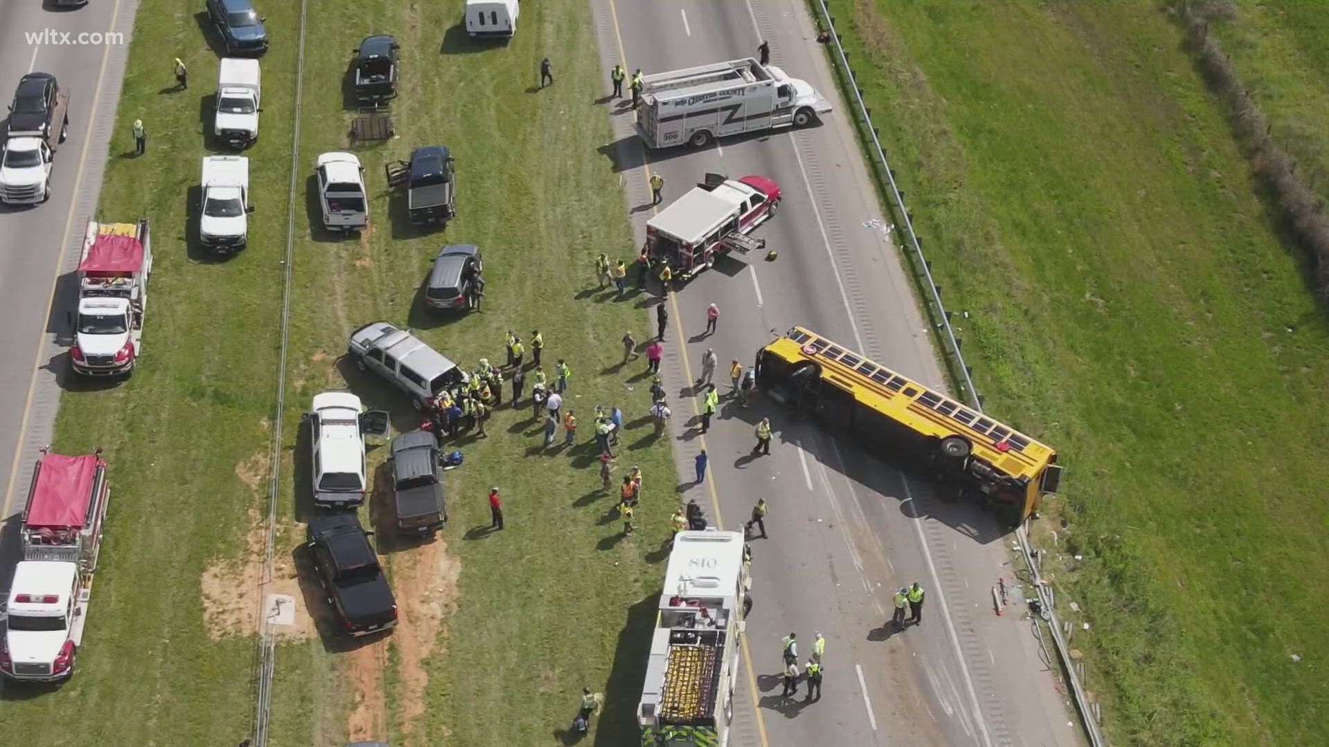 School bus accident on I-77 sends children to the hospital | wltx.com