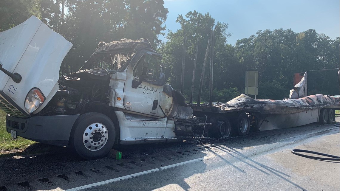 I26 fire involving tractortrailer at Malfunction Junction