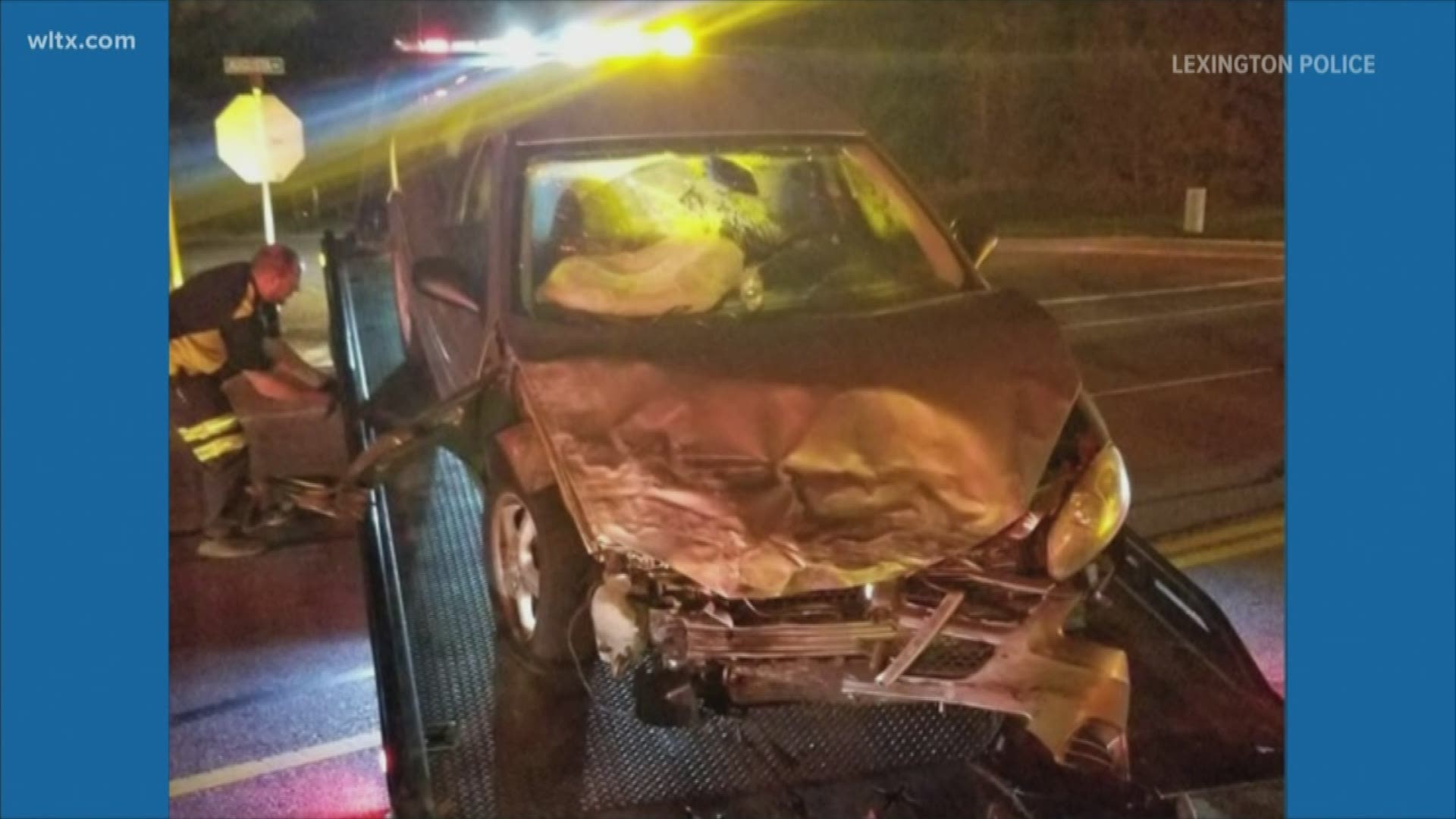 Lexington Police said two people were hurt in a head-on crash Tuesday night in Lexington.